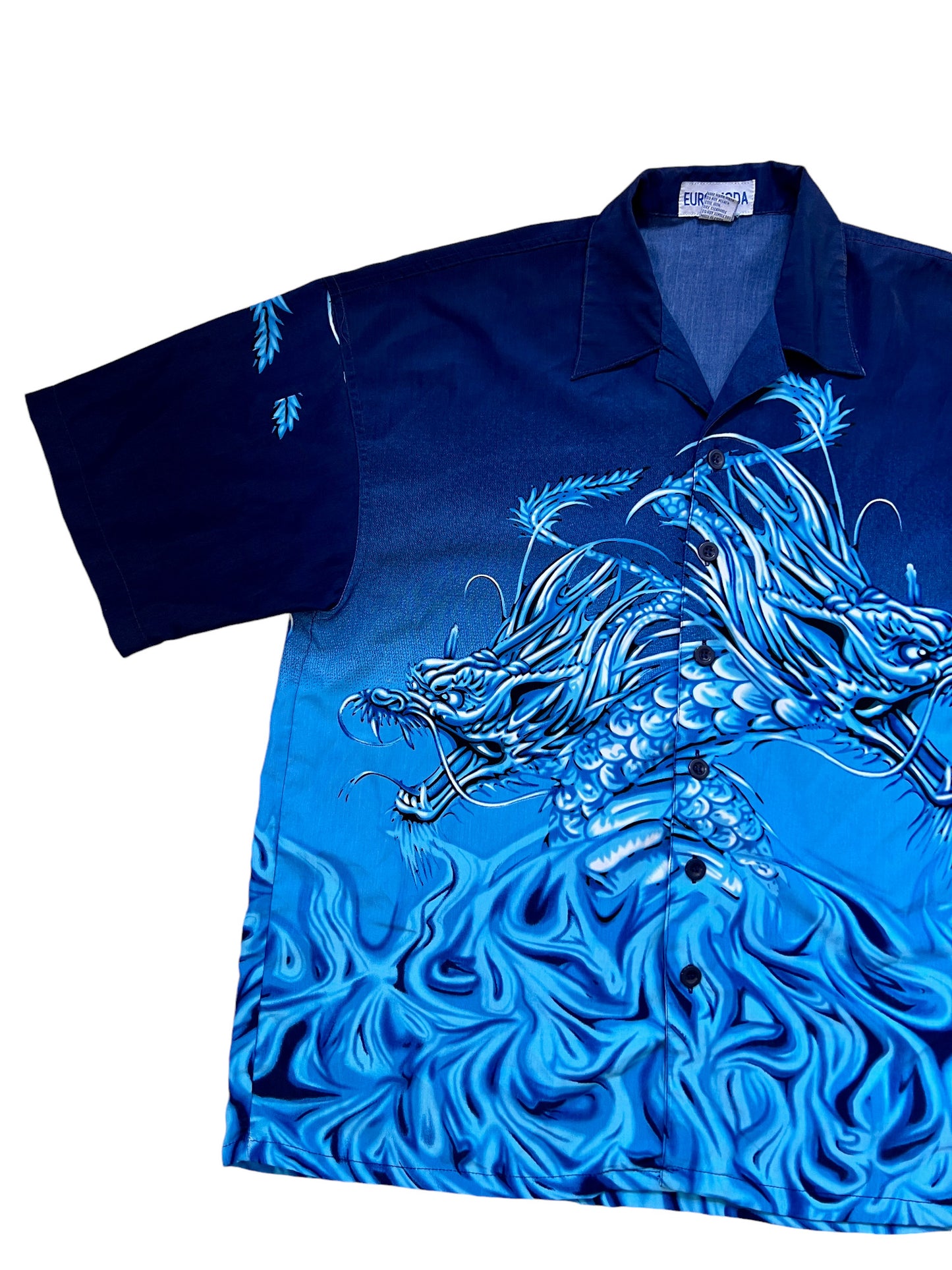 Vintage Y2K Shirt Dragon Premium Blue - cloakerstore