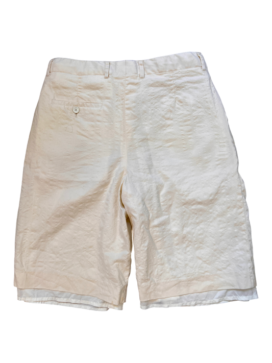 Louis Vuttion Baggy Jorts Cream White - cloakerstore