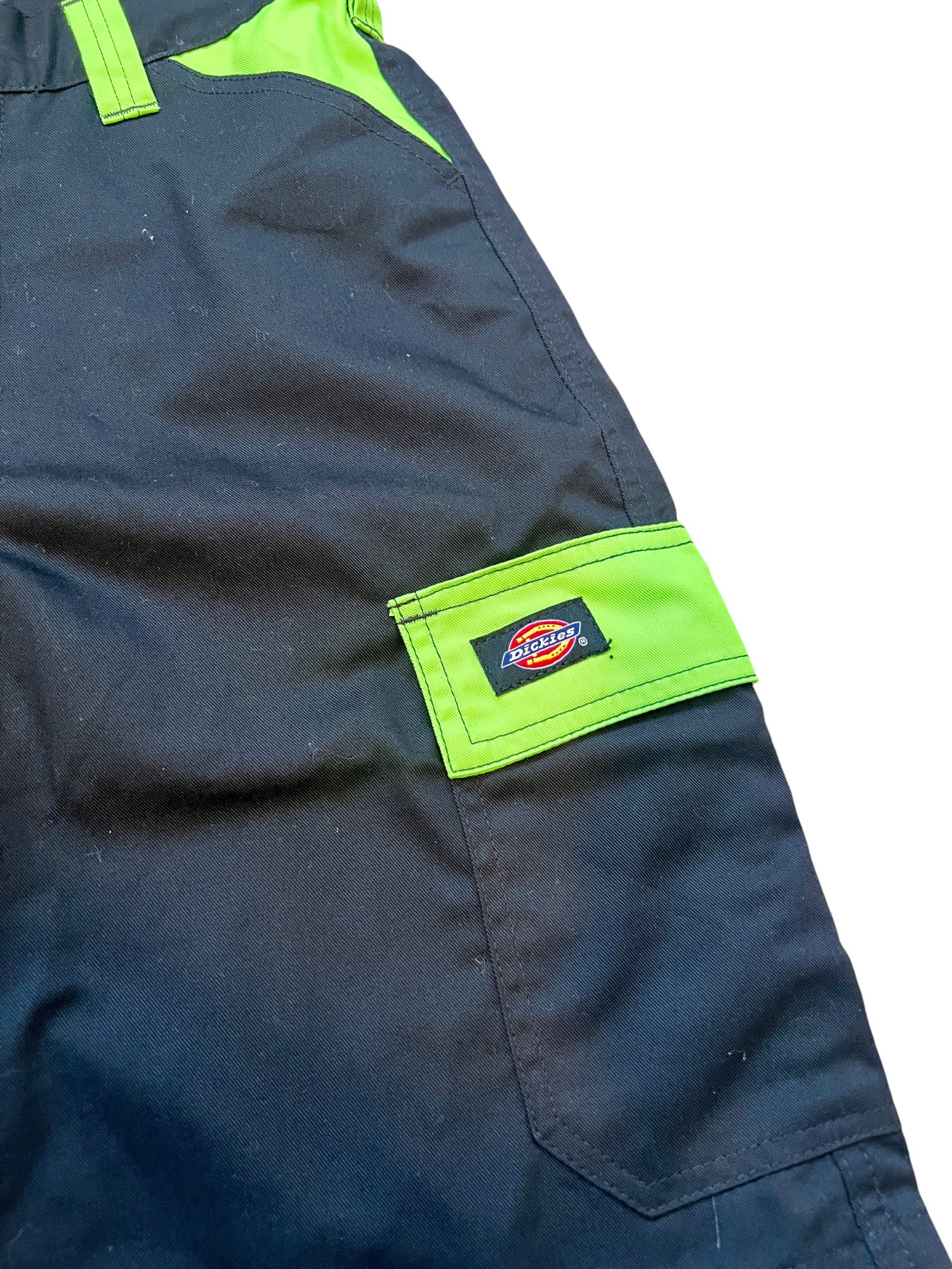 Dickies Everyday Shorts Black/Lime New WorkWear - cloakerstore