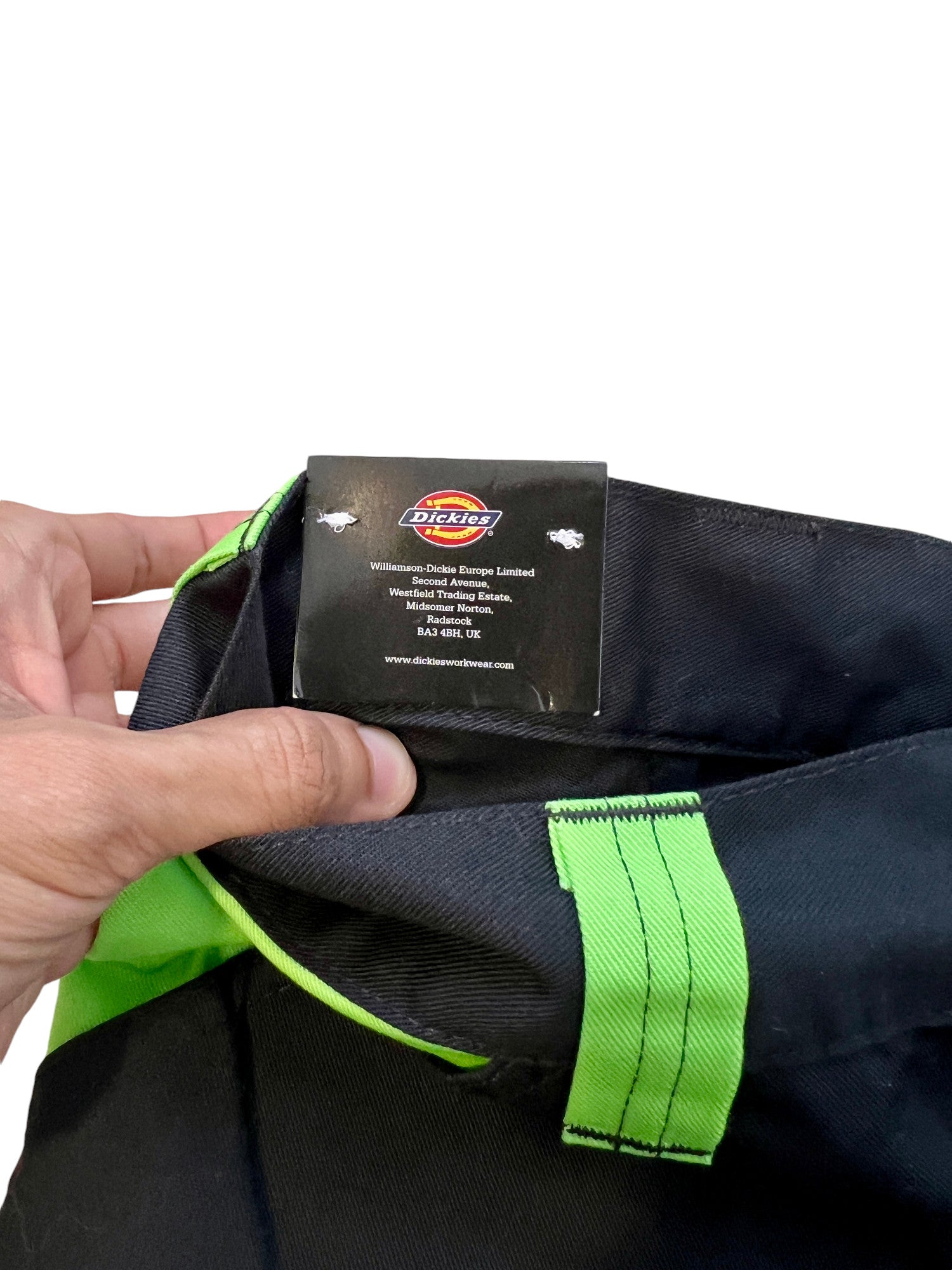 Dickies Everyday Shorts Black/Lime New WorkWear - cloakerstore