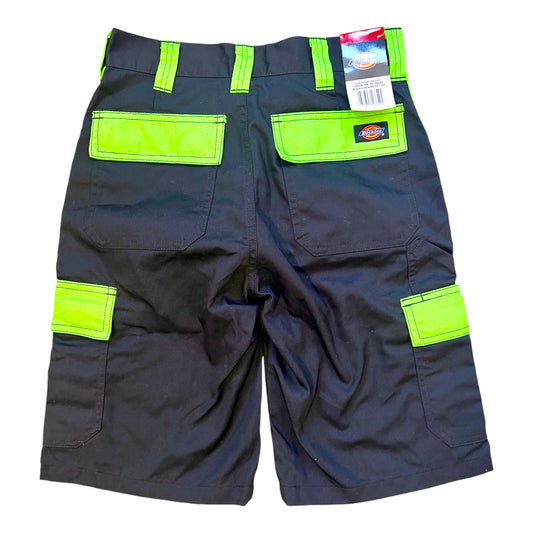 Dickies Everyday Shorts Black/Lime New WorkWear - cloakerstore