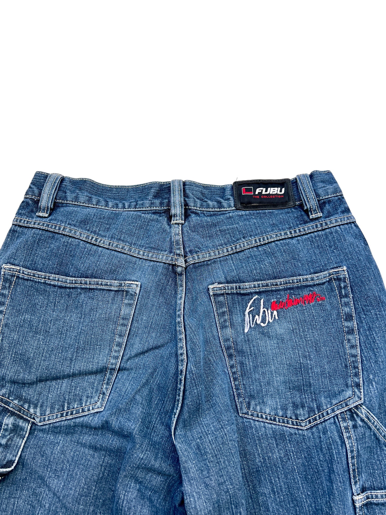 Fubu Premium Vintage Jorts Cargo Denim 2000's - cloakerstore