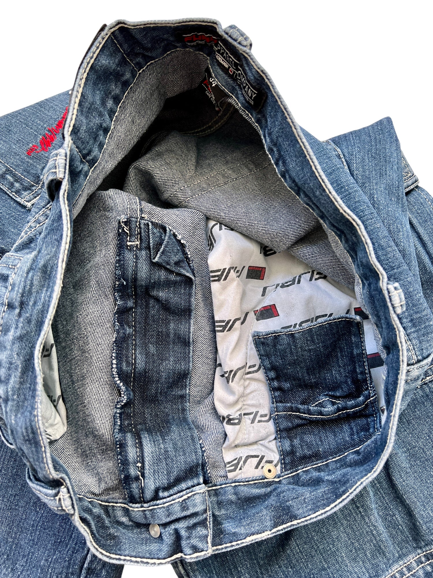 Fubu Premium Vintage Jorts Cargo Denim 2000's - cloakerstore