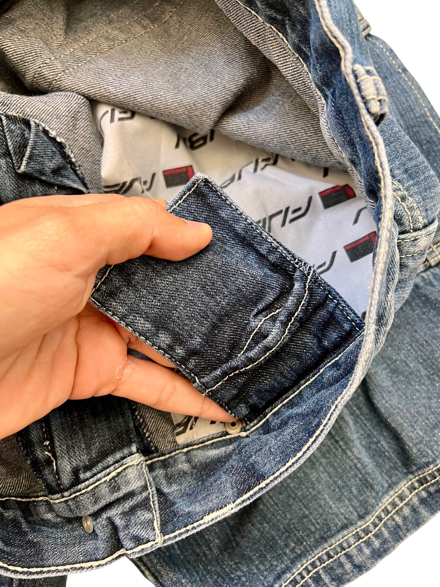 Fubu Premium Vintage Jorts Cargo Denim 2000's - cloakerstore