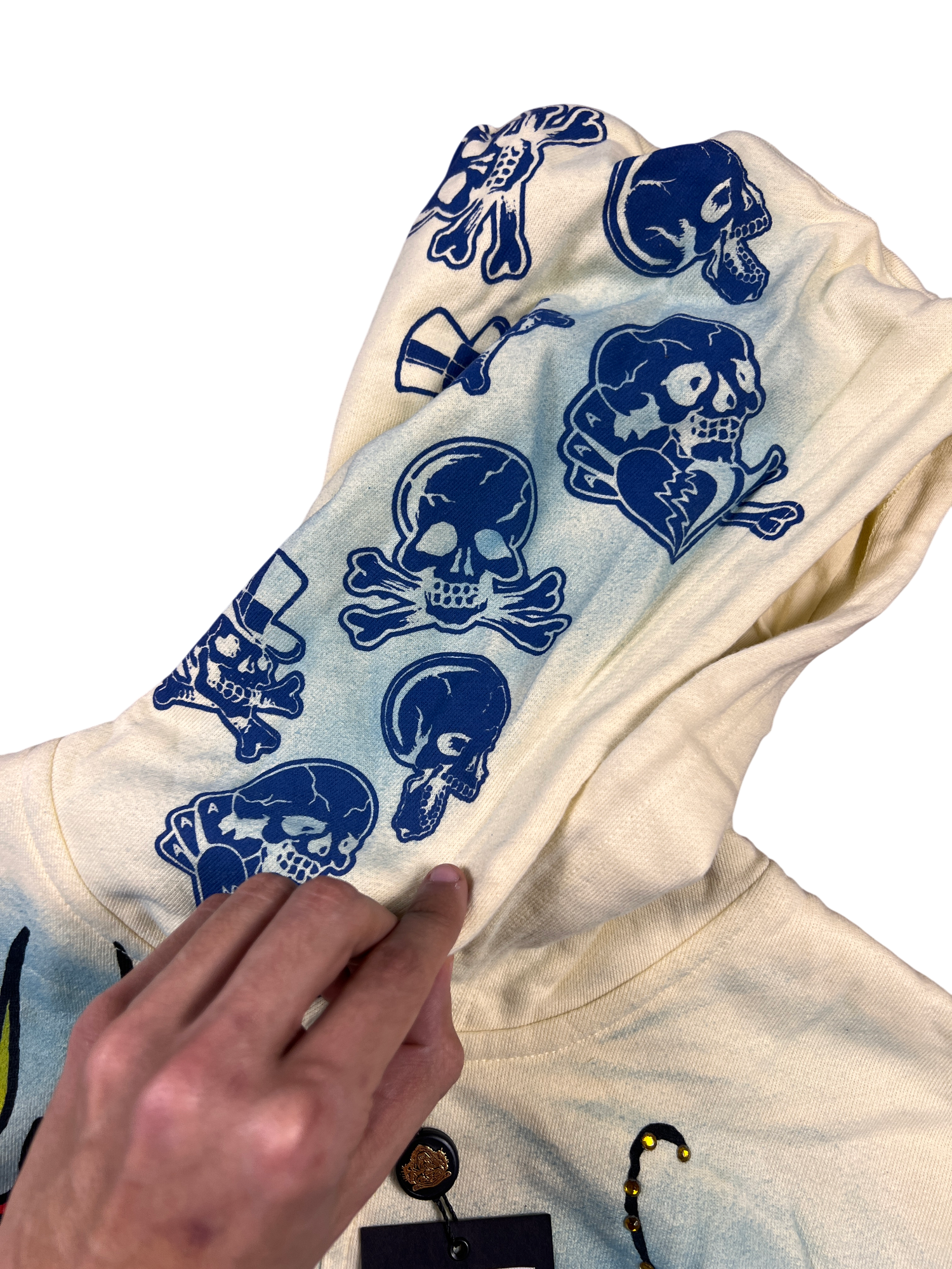 Ed Hardy Flames Skeleton Hoodie - cloakerstore