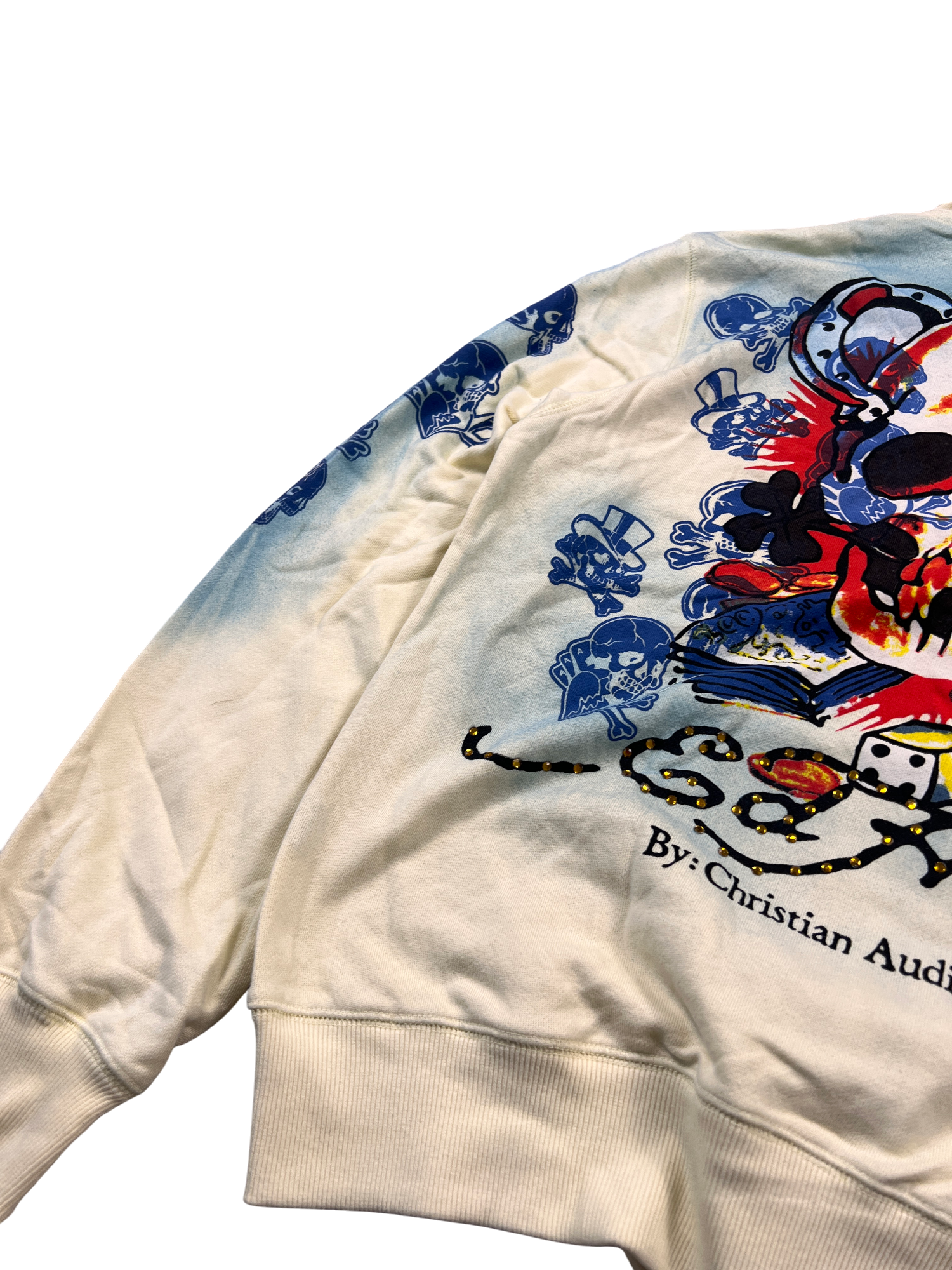 Ed Hardy Flames Skeleton Hoodie - cloakerstore