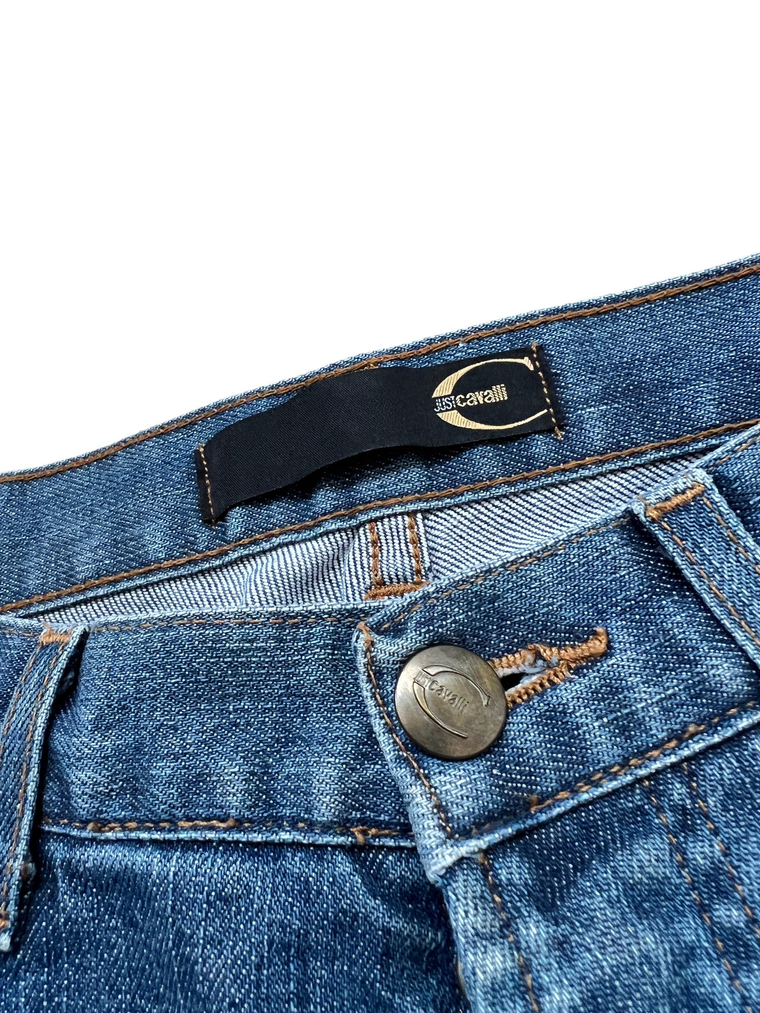 Just Cavalli Distressed Pants Denim Vintage Premium - cloakerstore