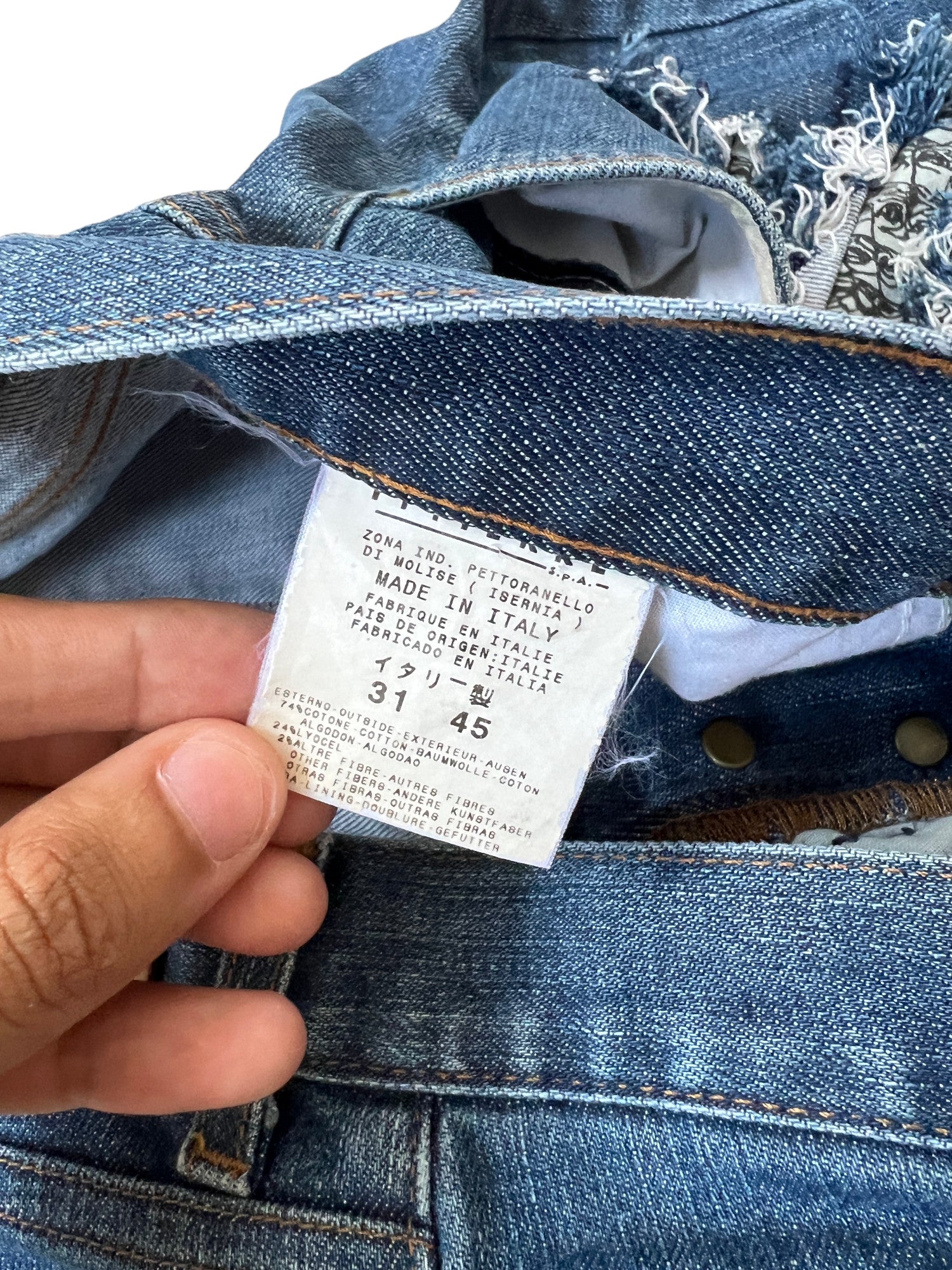 Just Cavalli Distressed Pants Denim Vintage Premium - cloakerstore