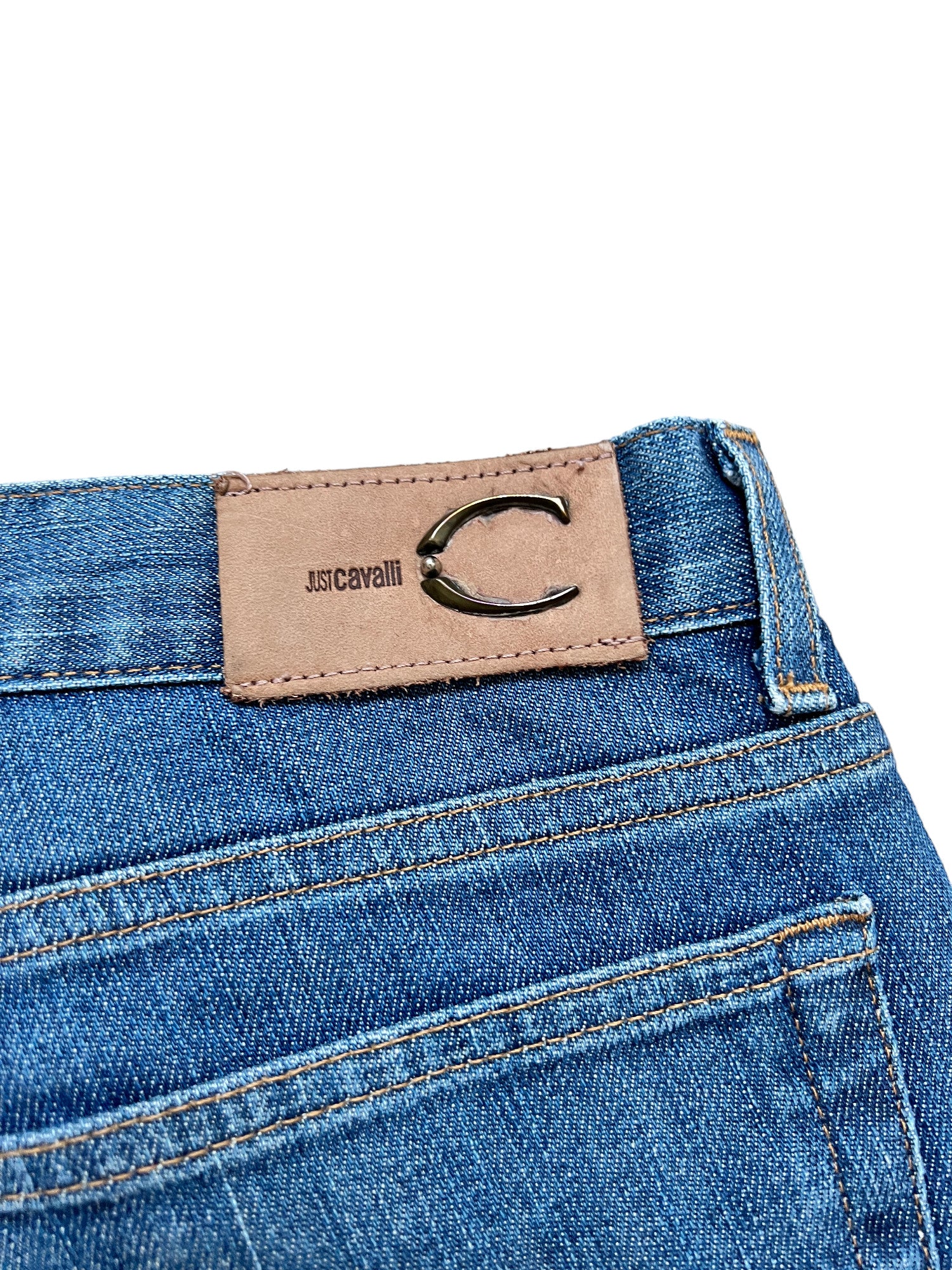 Just Cavalli Distressed Pants Denim Vintage Premium - cloakerstore