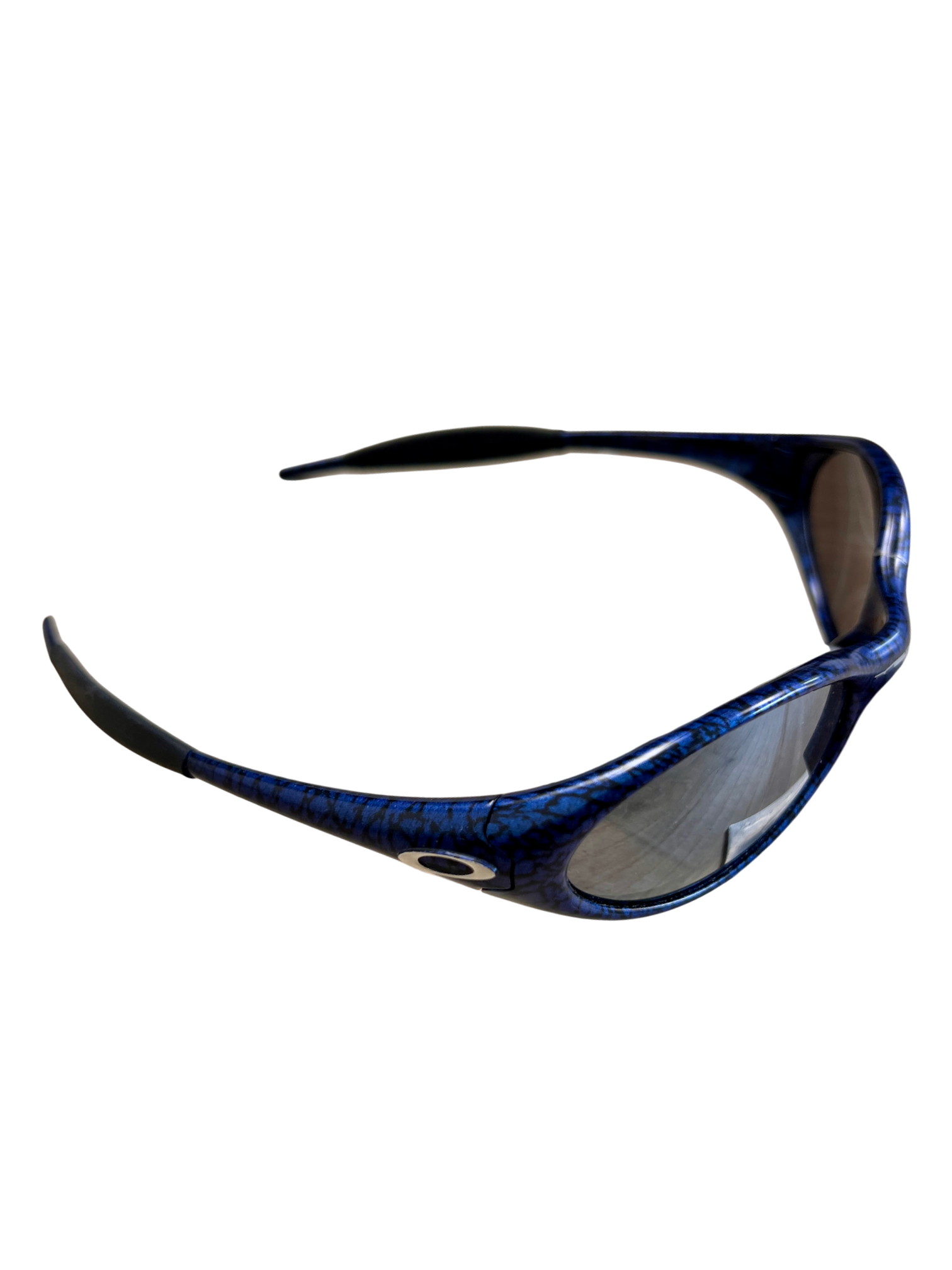 1994 Oakley Eye Jacket Cobalt Black Iridium Sunglasses - cloakerstore