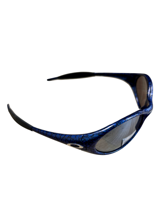 1994 Oakley Eye Jacket Cobalt Black Iridium Sunglasses - cloakerstore
