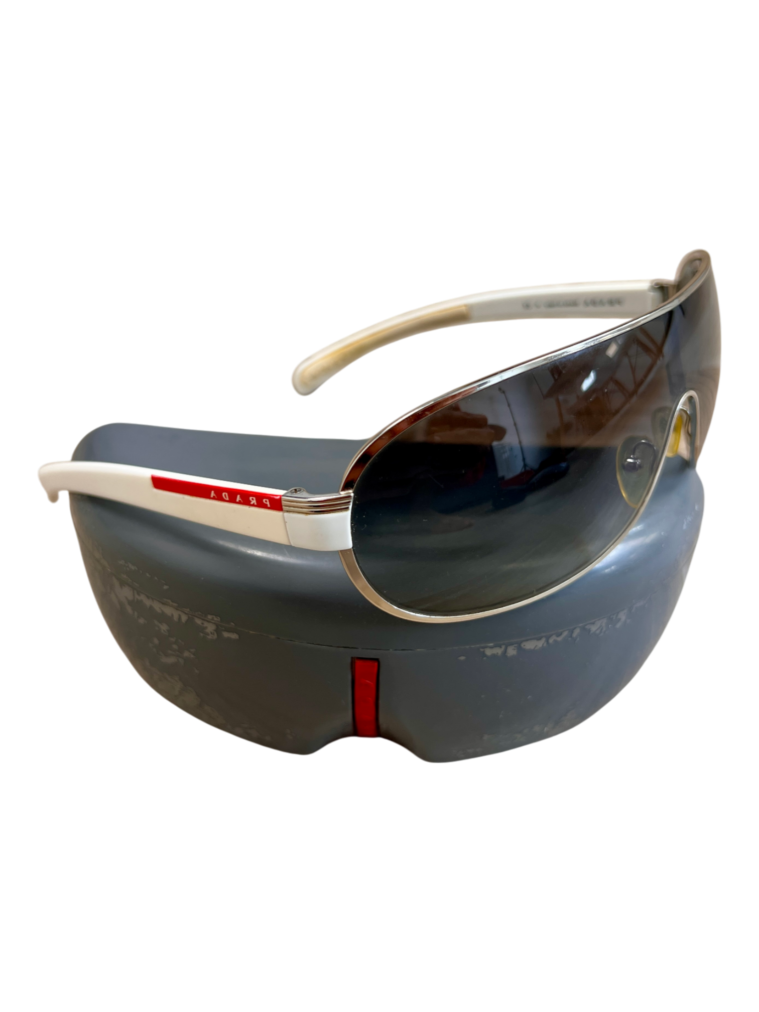 Prada Luna Rossa Shield Mask Sunglasses - cloakerstore