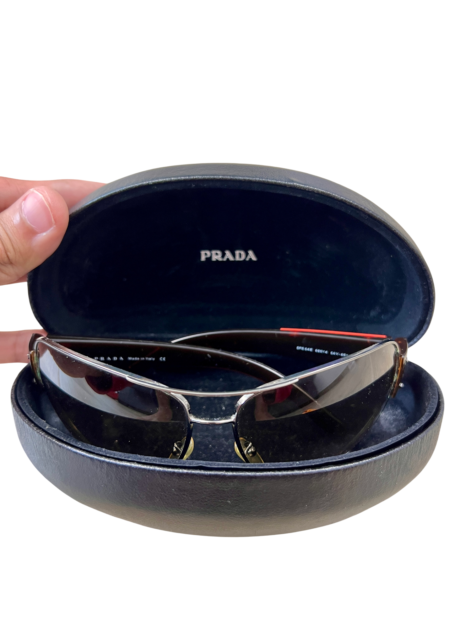 Prada Luna Rossa Sunglasses Brown Shield Mask Brown - cloakerstore