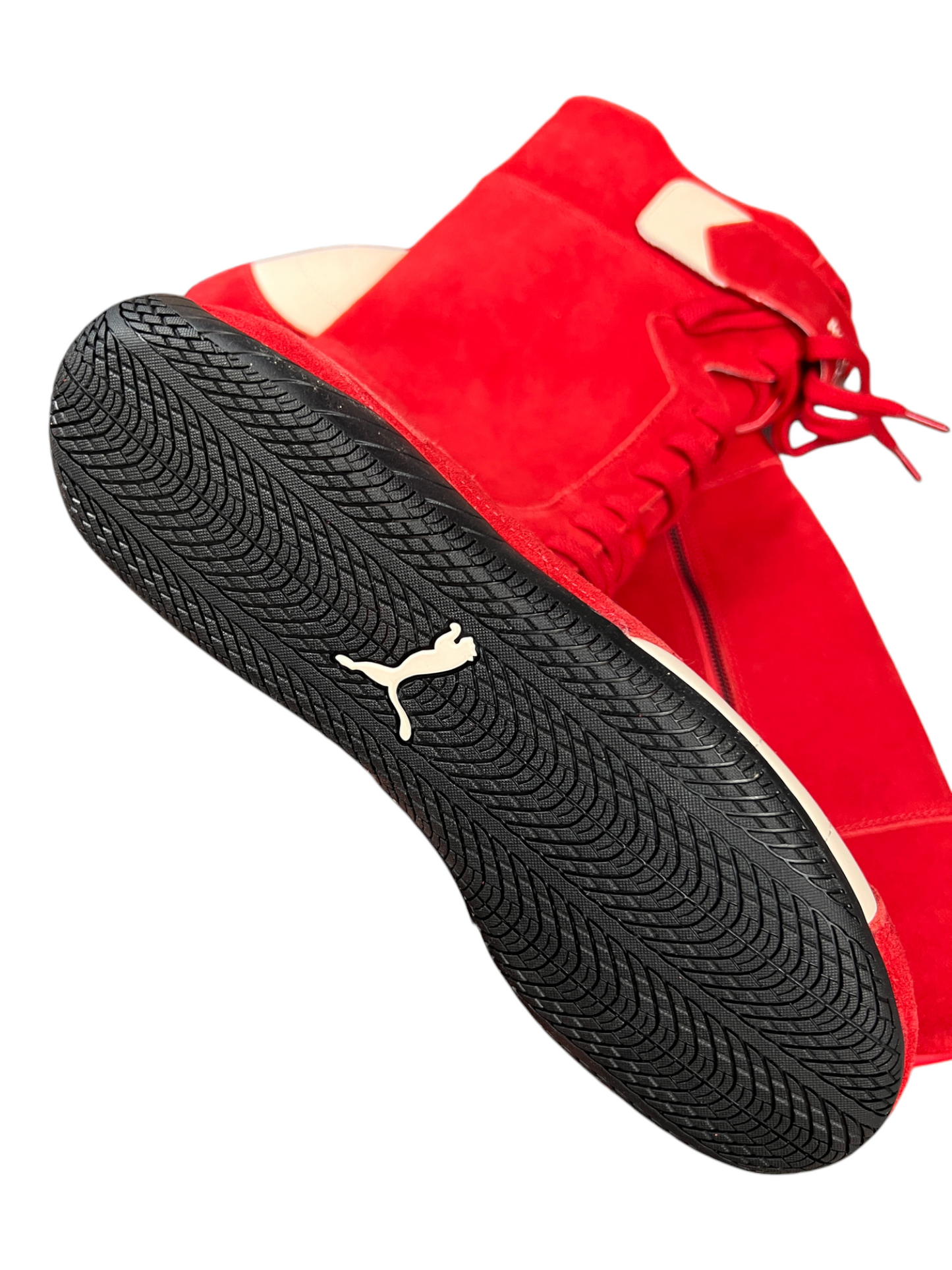 Puma Speedcat Boot Wns in For All Time Red - outsole with the Puma cat logo