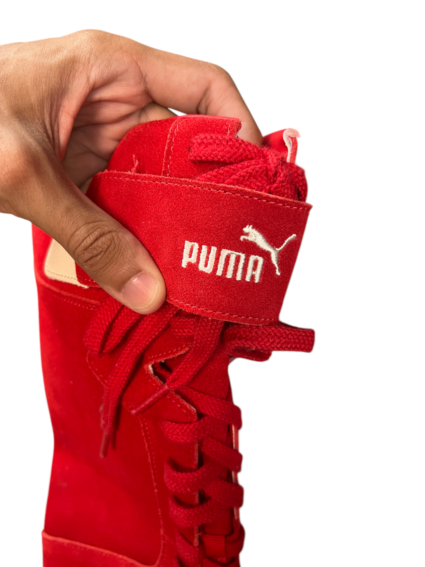 Puma Speedcat Boot Wns in For All Time Red - PUMA pull tab at the top of the shaft