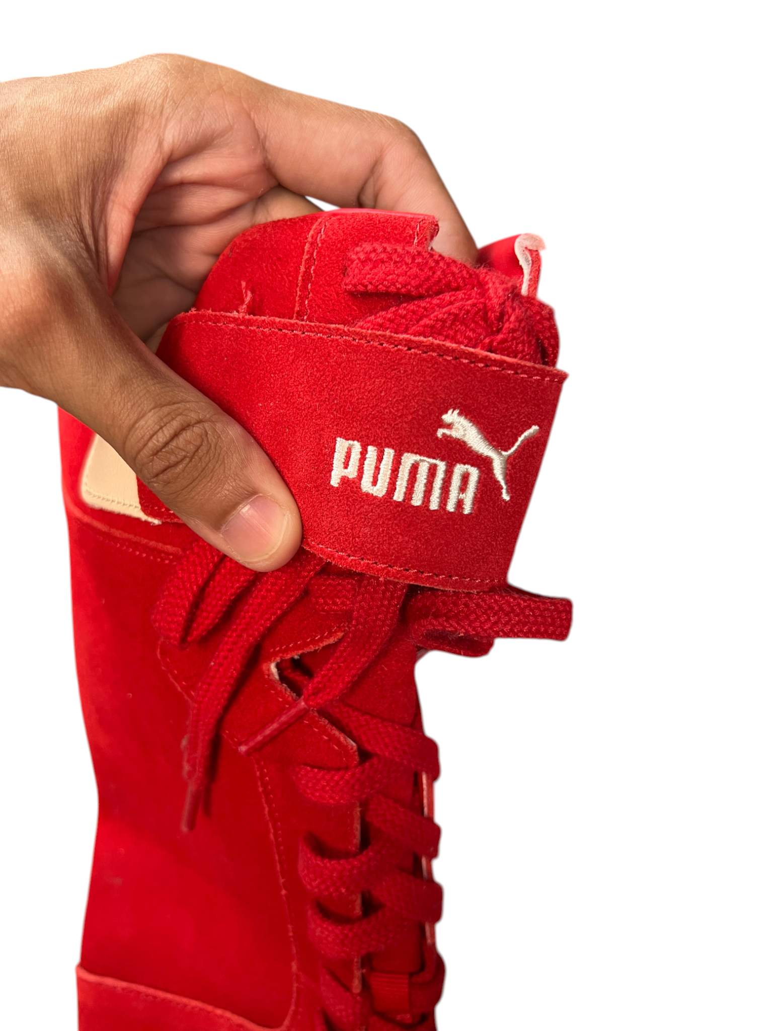 Puma Speedcat Boot Wns in For All Time Red - PUMA pull tab at the top of the shaft