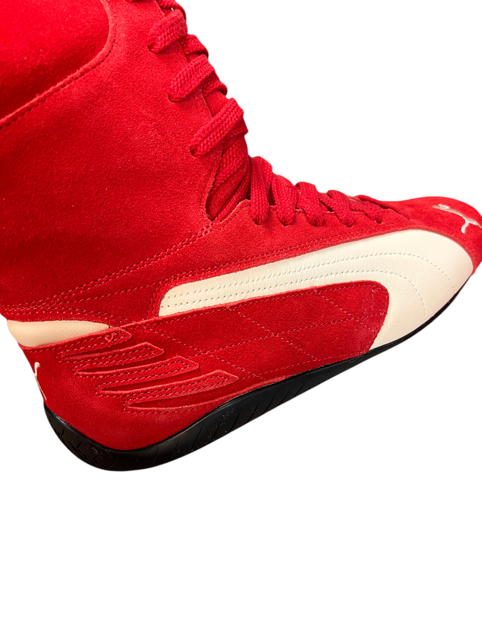 Puma Speedcat Boot Wns in For All Time Red - low-cut toe and the ivory Formstrip