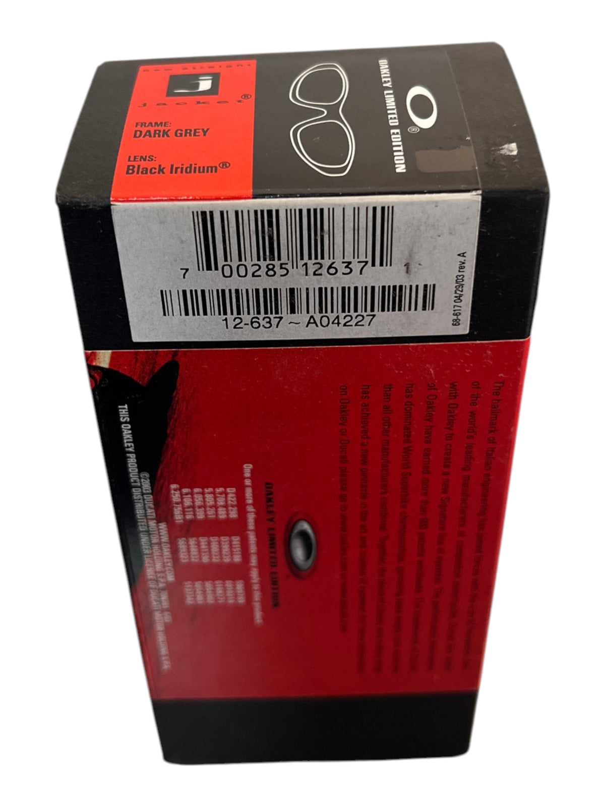 Oakley New Straight Jacket Ducati 12-637 warranty card and PLATE booklet - photo 14 of 15