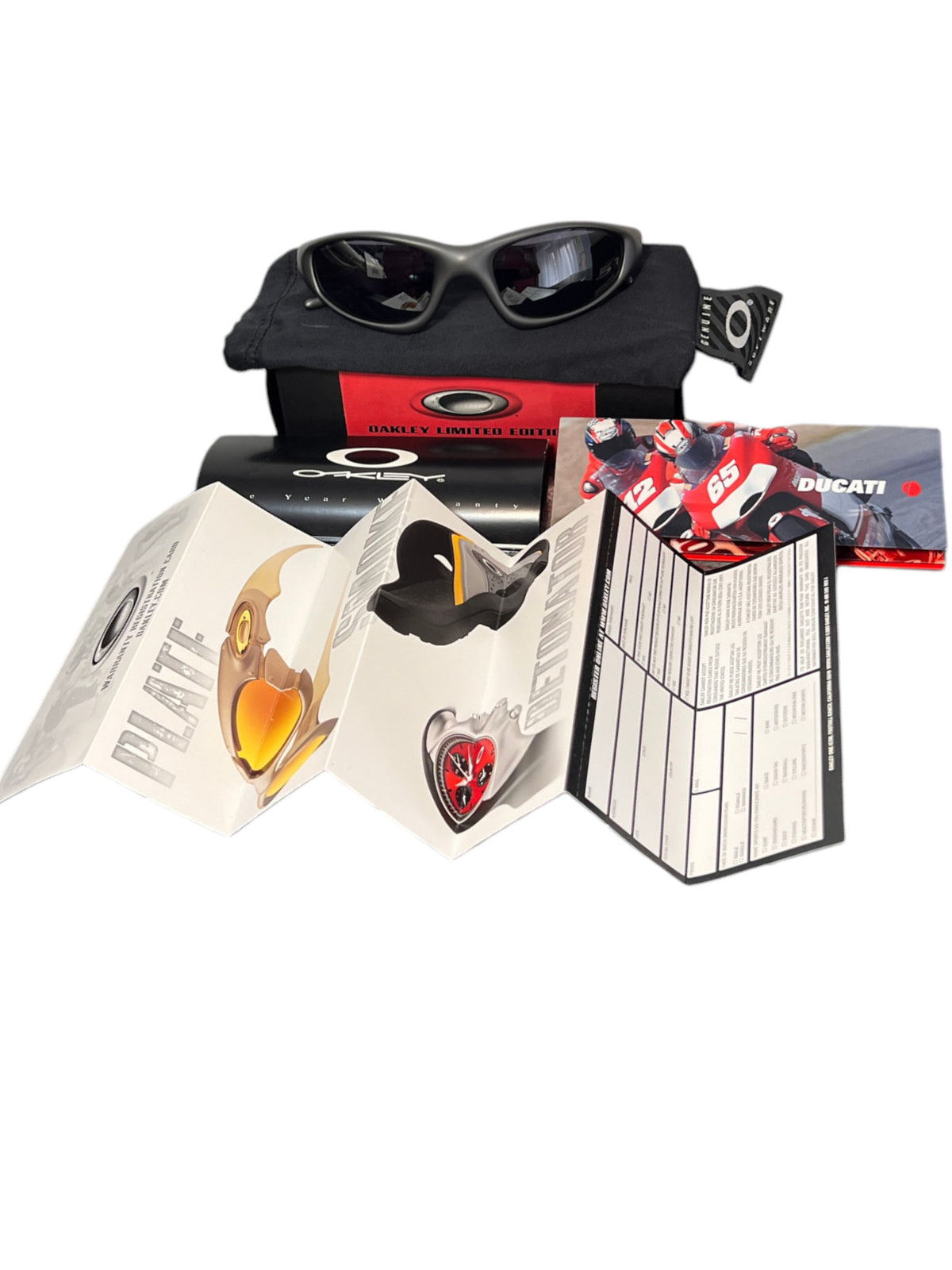 Oakley New Straight Jacket Ducati 12-637 complete set: box, pouch, booklet, warranty card, rider card - photo 15 of 15