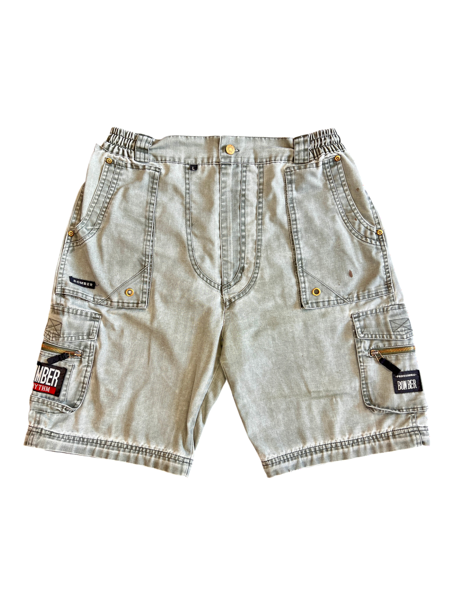 Jorts Vintage Gray 2000's Bomber Cargo Baggy