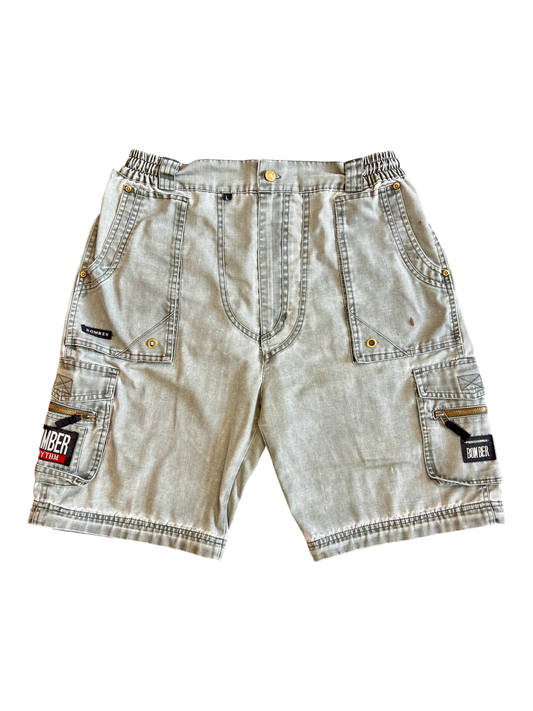 Vintage gray cargo jorts 2000's baggy