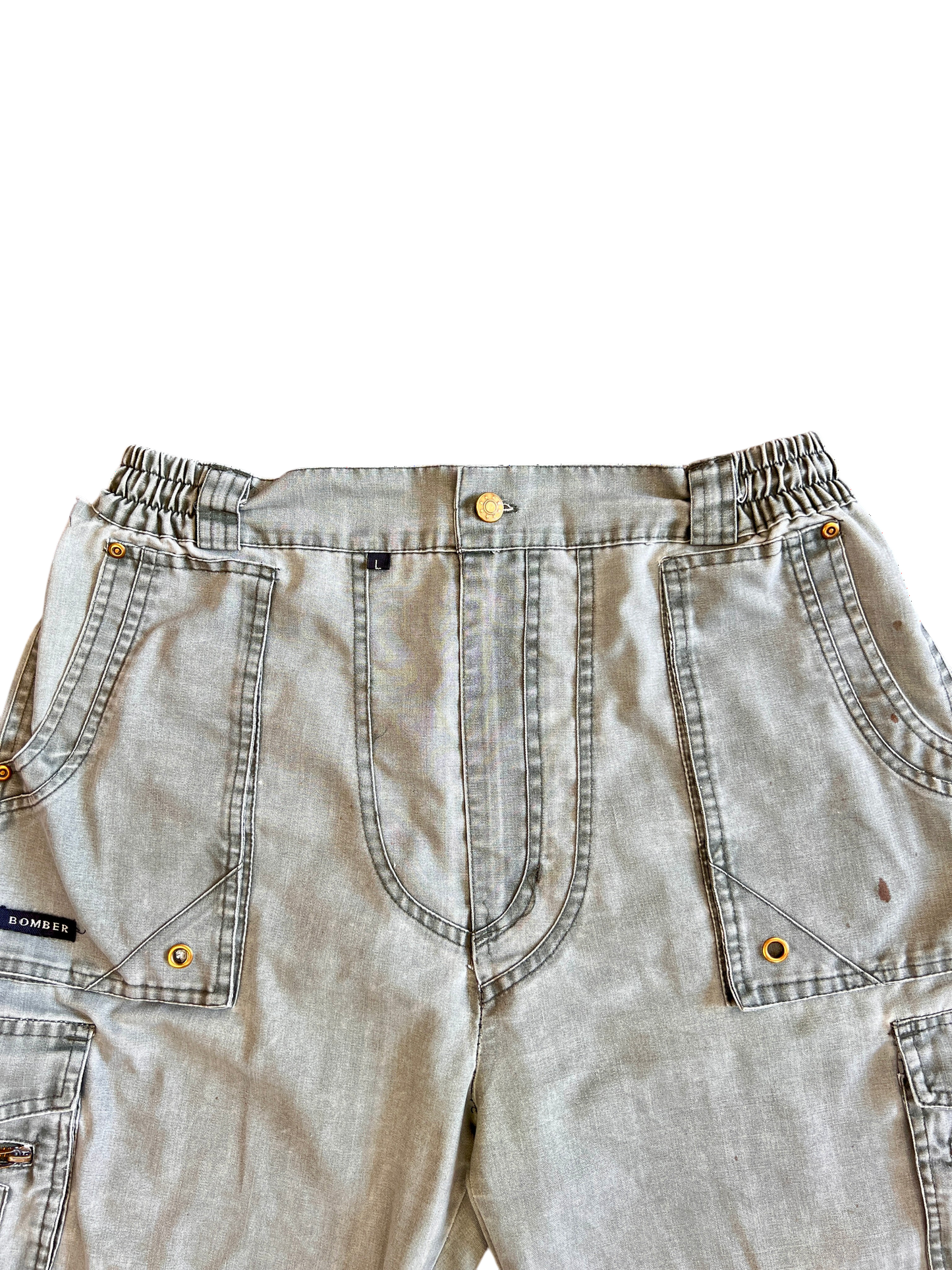 Jorts Vintage Gray 2000's Bomber Cargo Baggy
