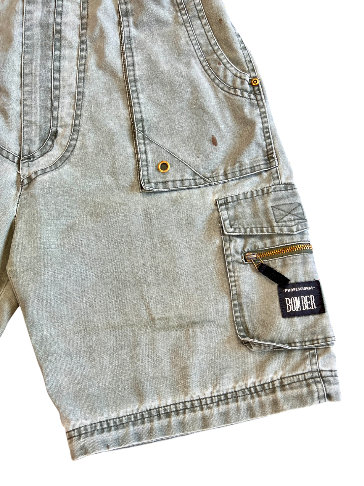 Jorts Vintage Gray 2000's Bomber Cargo Baggy