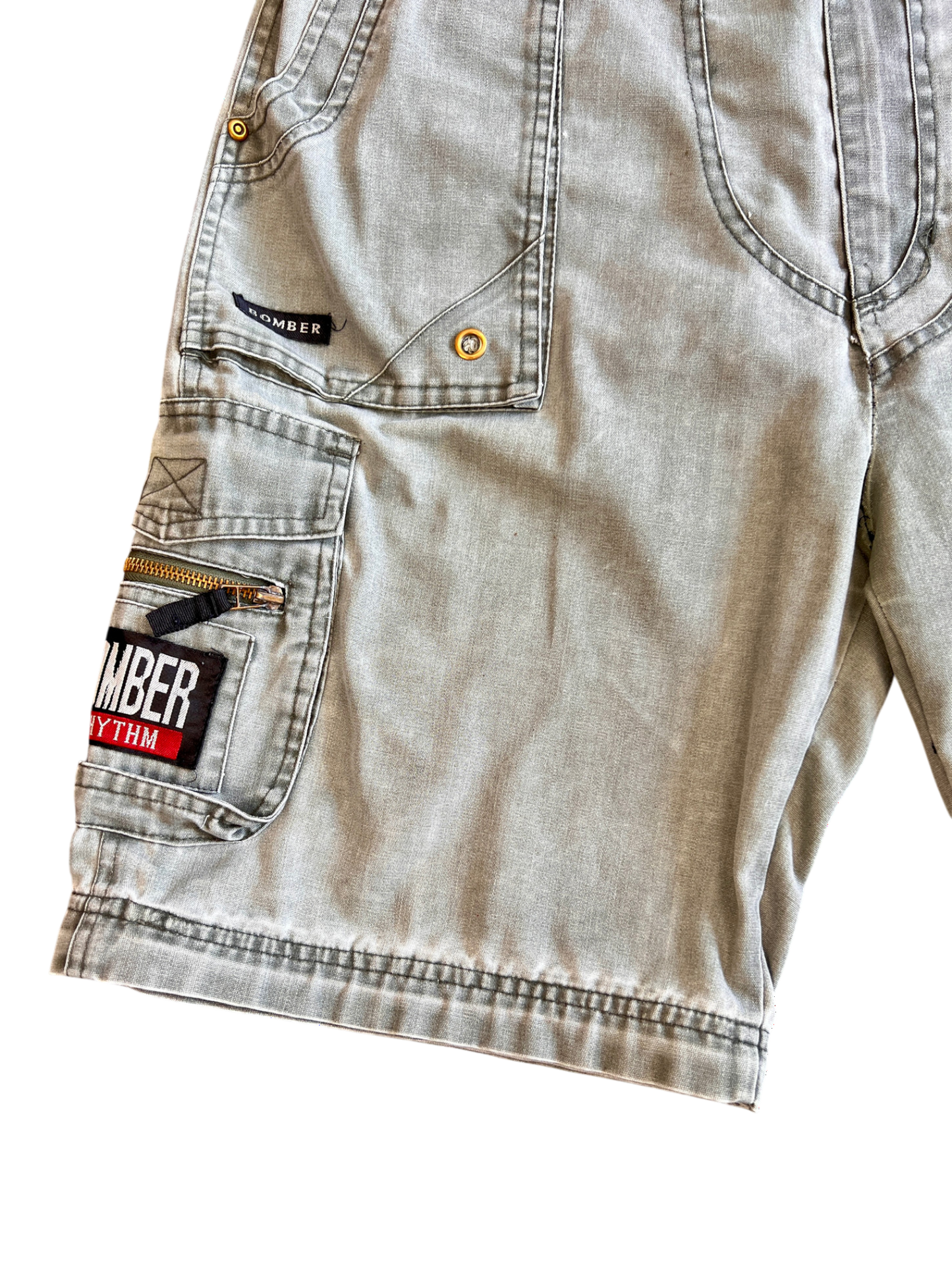 Jorts Vintage Gray 2000's Bomber Cargo Baggy