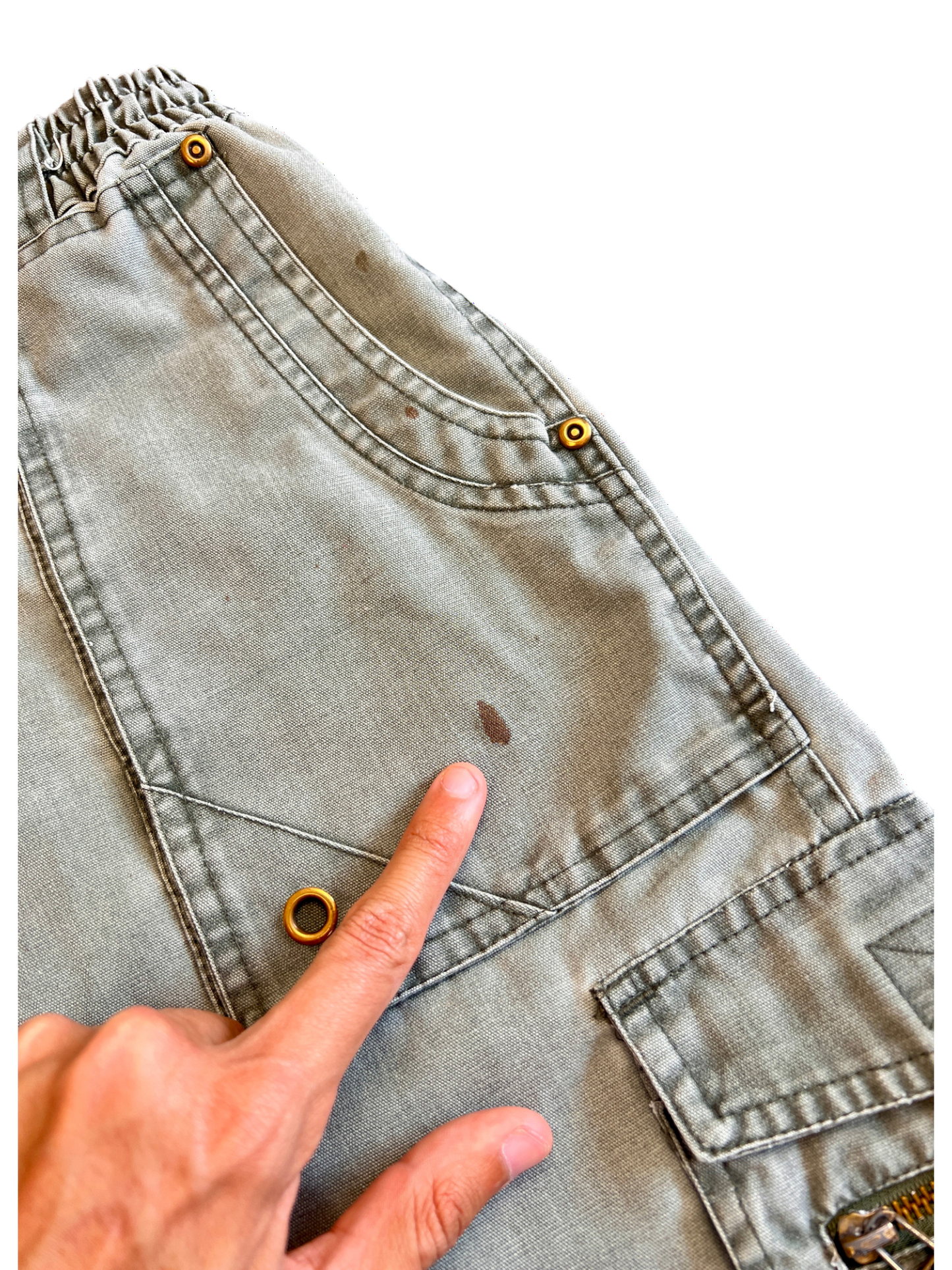 Jorts Vintage Gray 2000's Bomber Cargo Baggy