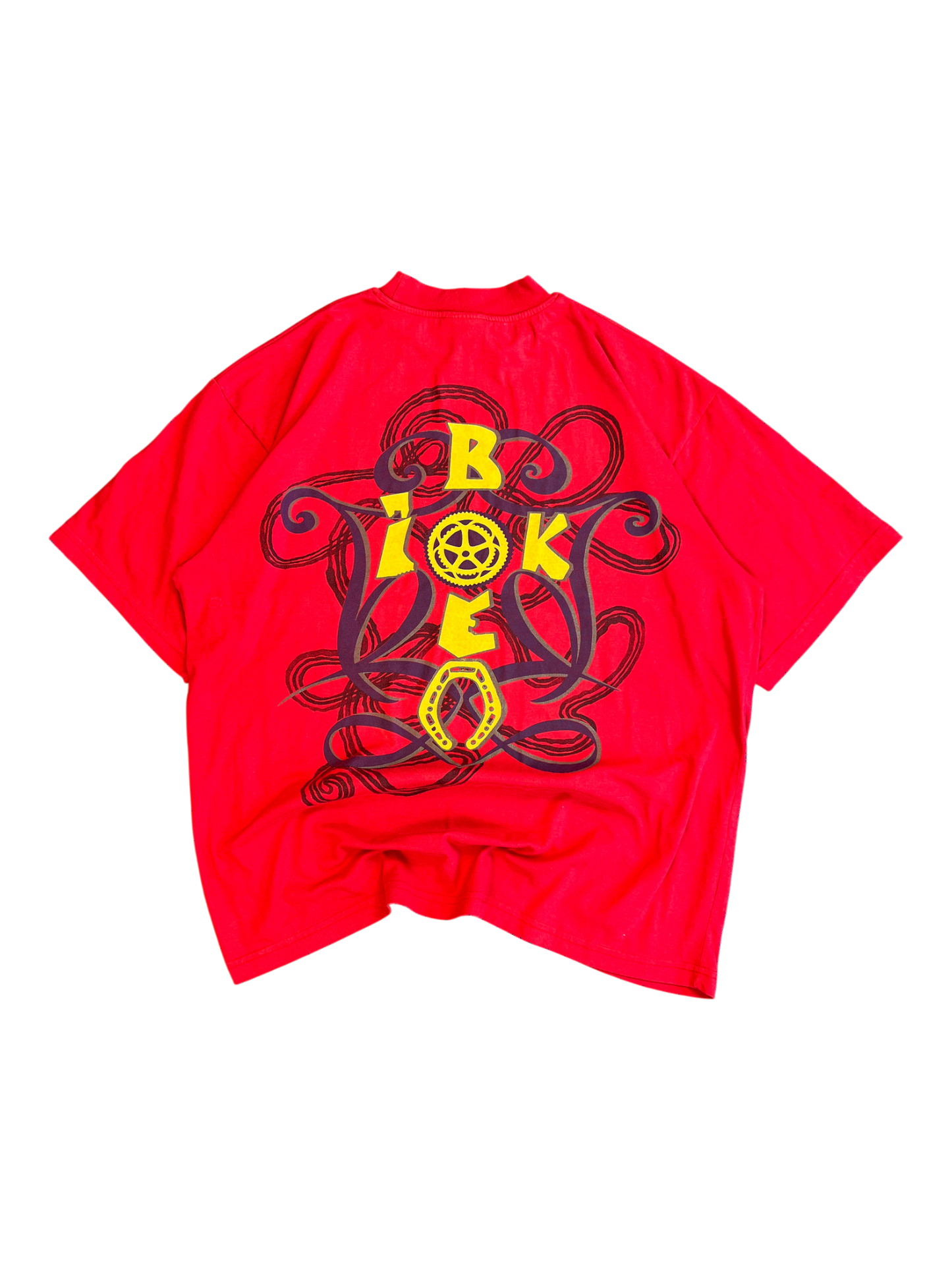 Vintage T-shirt Heavy Weight Red Big Logo Back 90's Boxy Fit
