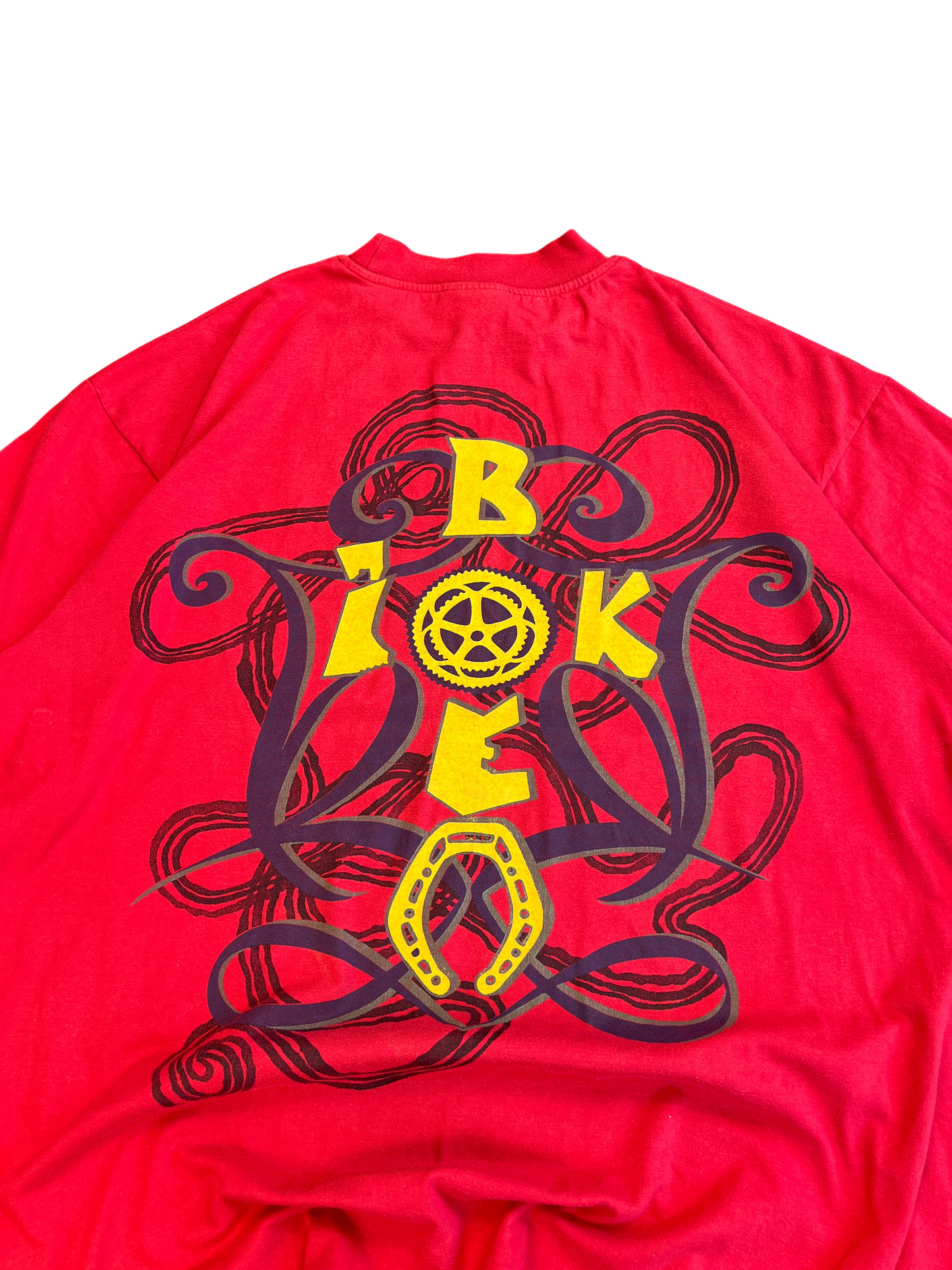 Vintage T-shirt Heavy Weight Red Big Logo Back 90's Boxy Fit