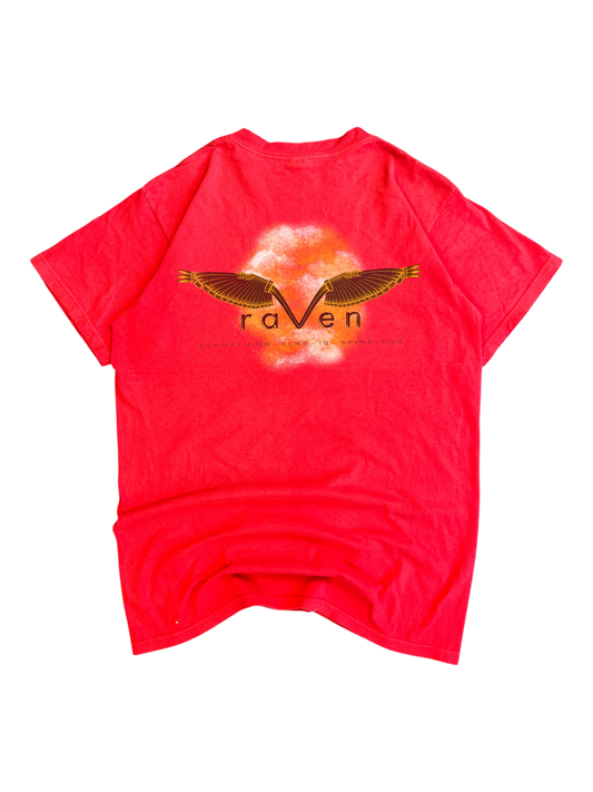 90's red raven heavy weight t-shirt