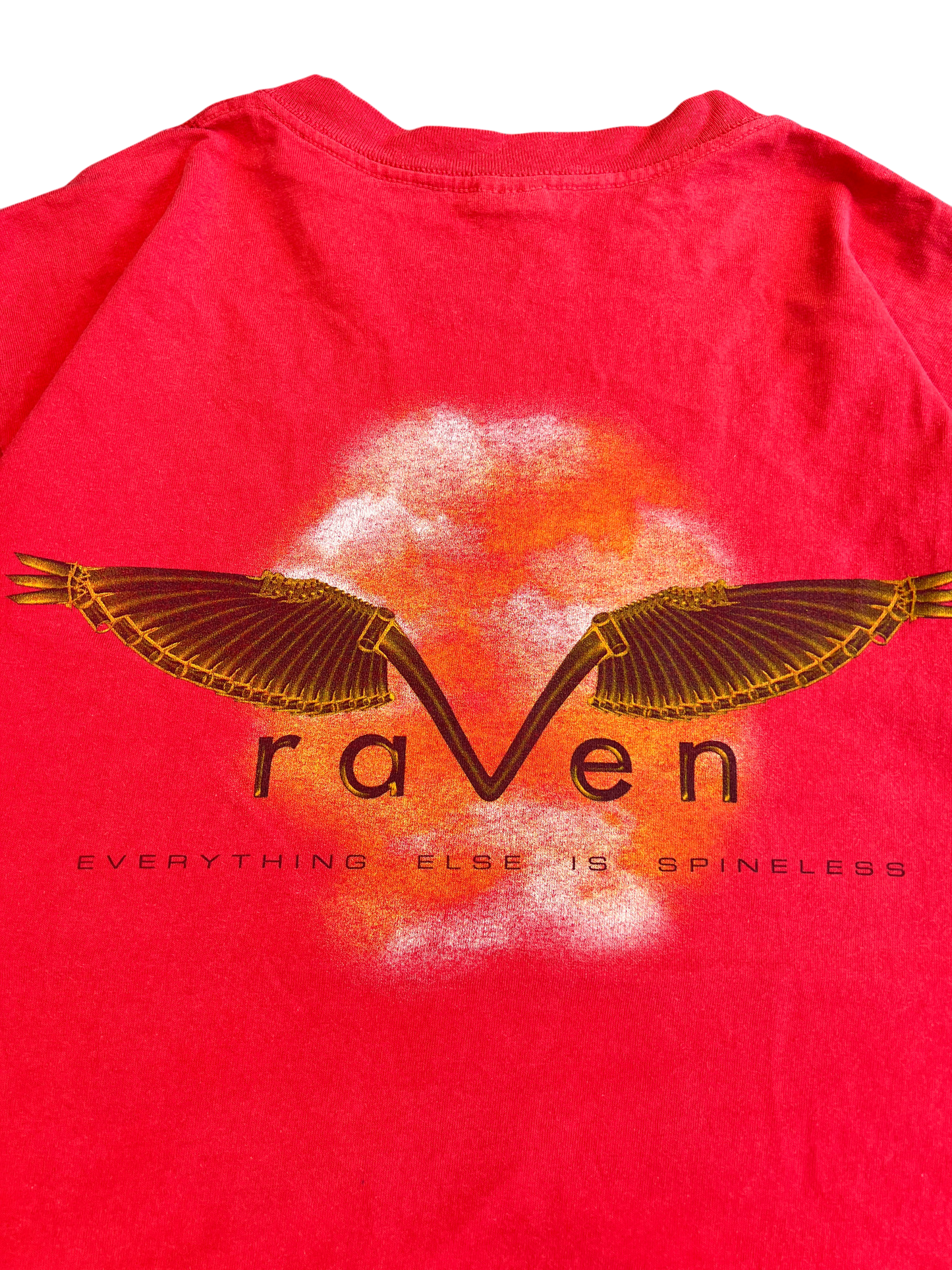 T-shirt Vintage Heavy Weight Boxy Fit Red Raven 90's