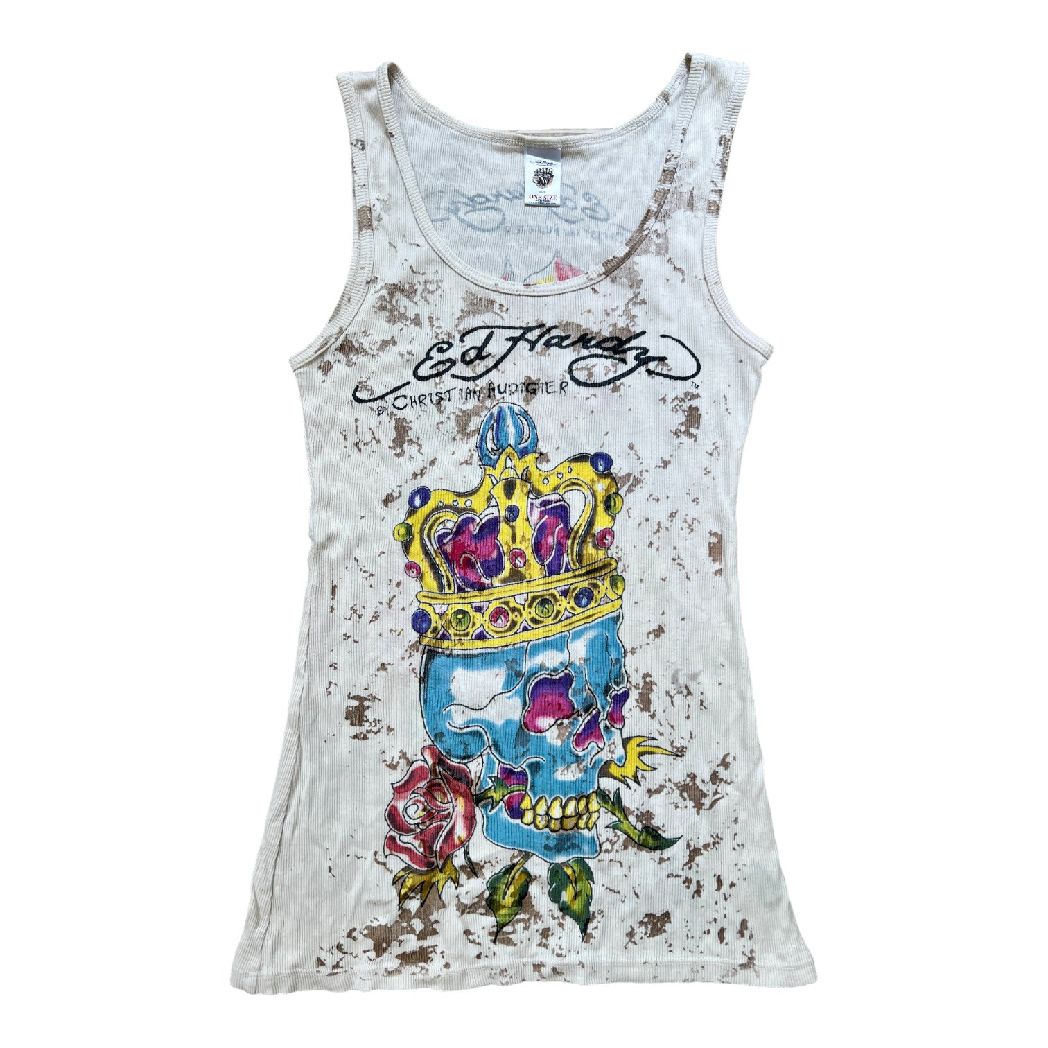 Tank Top Ed Hardy Premium Skull Vintage Y2K - cloakerstore