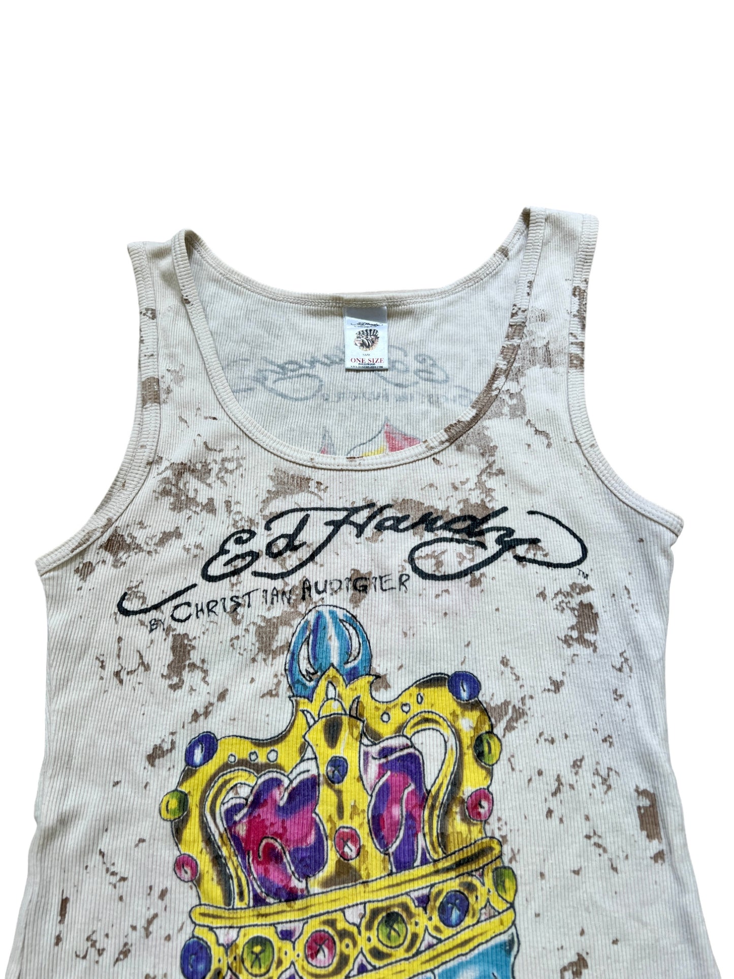 Tank Top Ed Hardy Premium Skull Vintage Y2K - cloakerstore