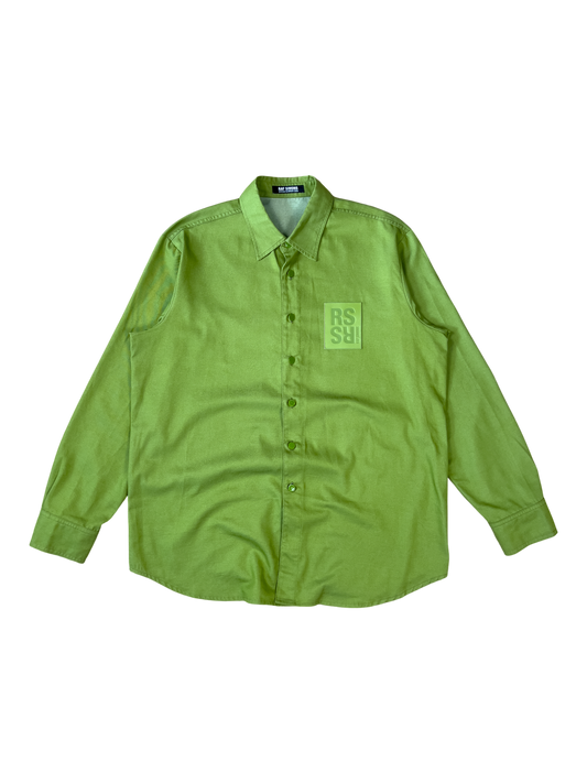 Raf Simons Straight Fit Denim Shirt - Green 2023 - cloakerstore