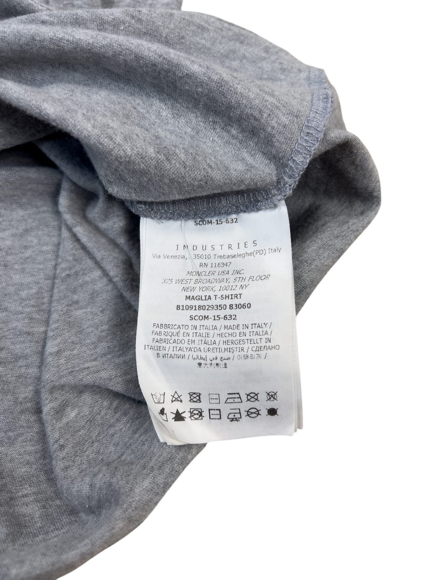 Moncler Chest logo T-shirt Gray Compressed