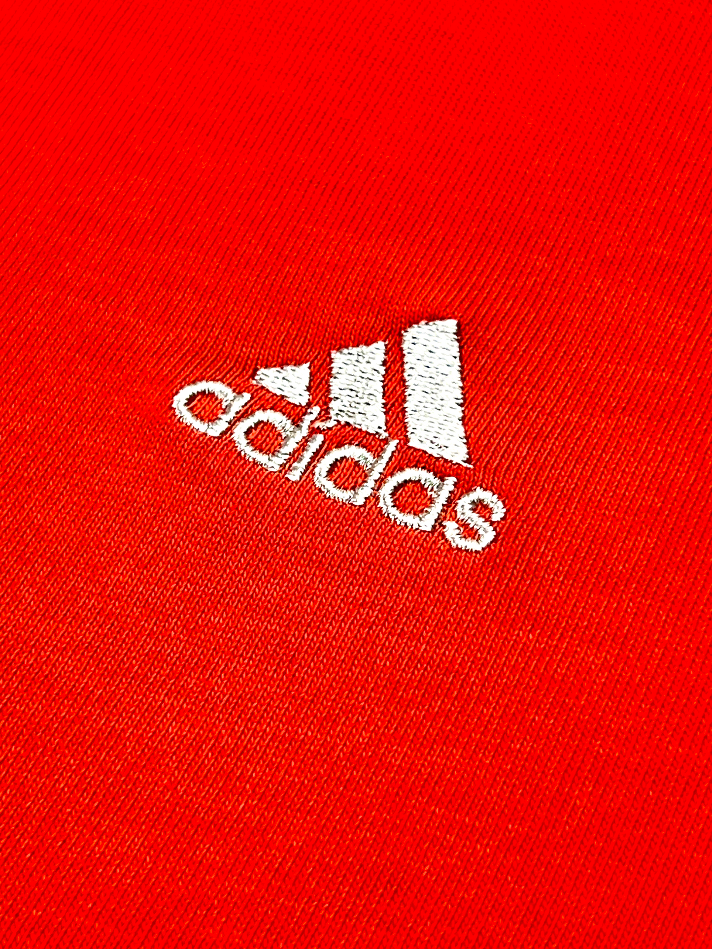 Adidas T-shirt 3 Stripes Embroidery Vintage 2007 Red