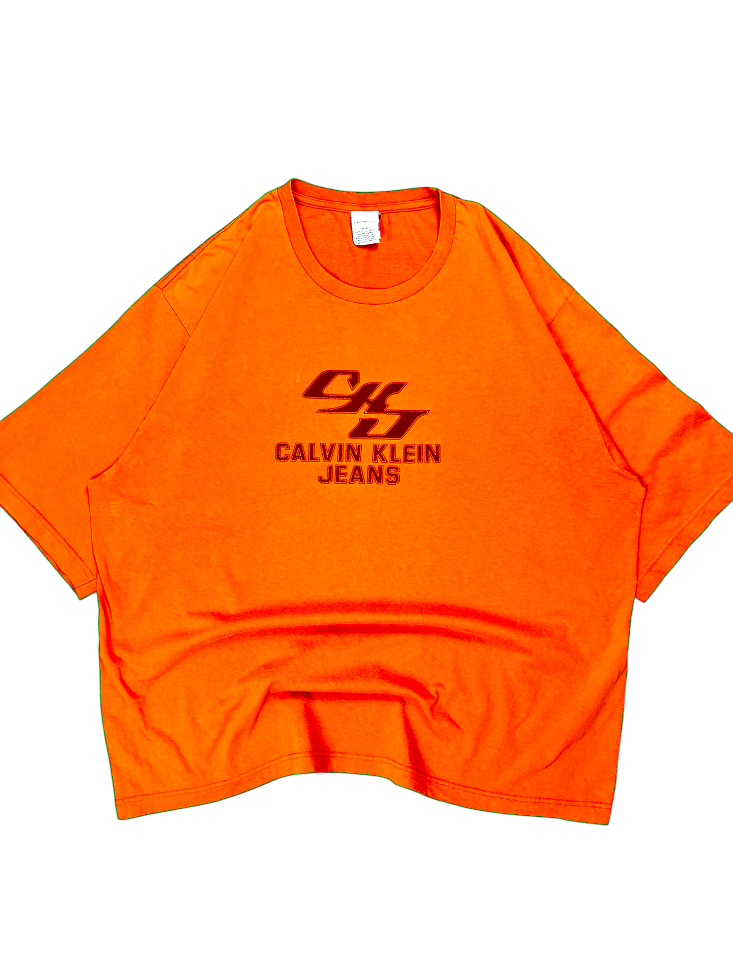 Calvin Klein T-shirt Heavy Weight Baggy Vintage 00's Orange