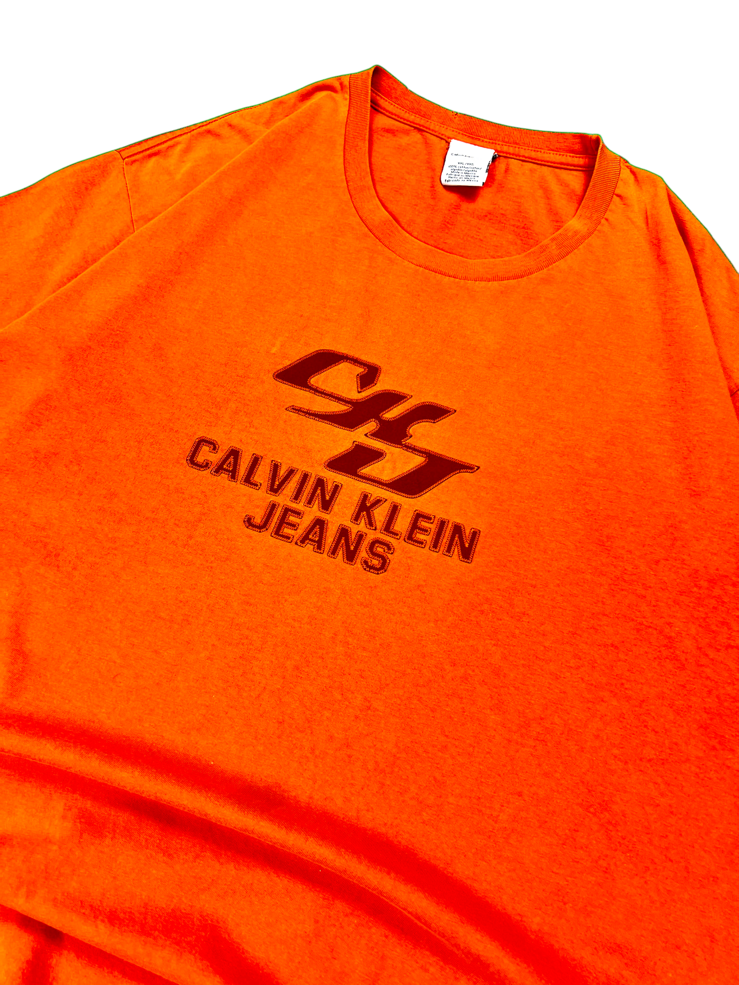 Calvin Klein T-shirt Heavy Weight Baggy Vintage 00's Orange