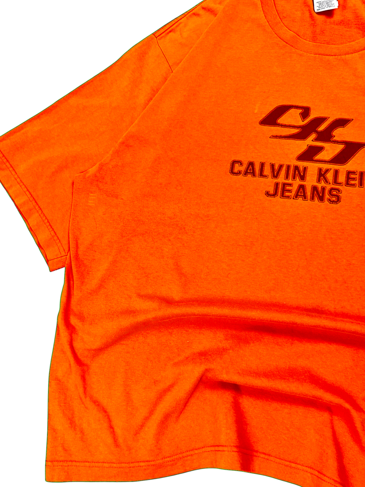 Calvin Klein T-shirt Heavy Weight Baggy Vintage 00's Orange
