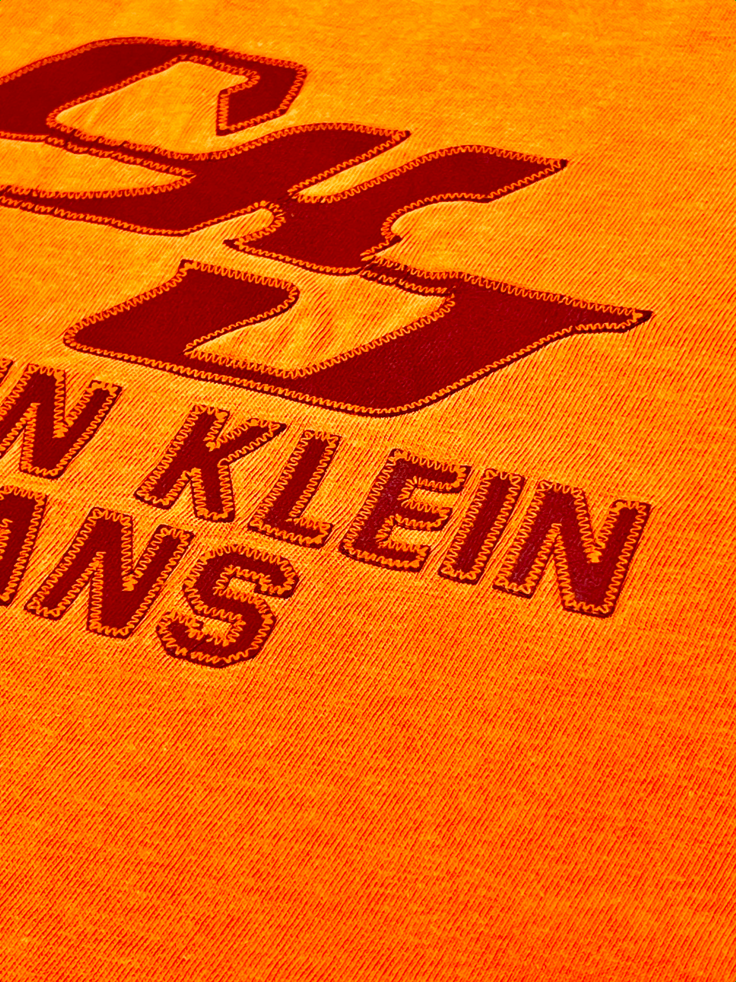 Calvin Klein T-shirt Heavy Weight Baggy Vintage 00's Orange