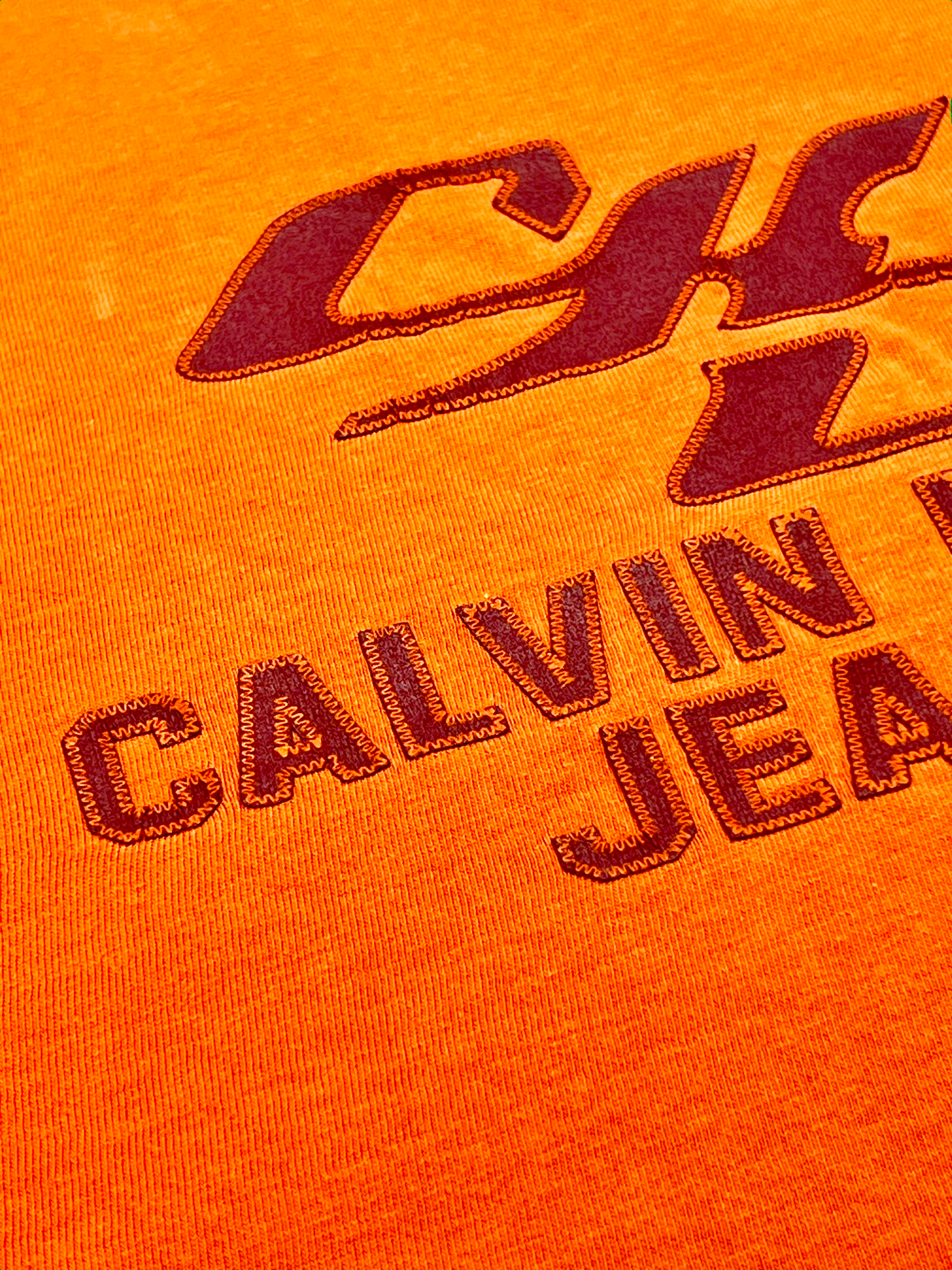 Calvin Klein T-shirt Heavy Weight Baggy Vintage 00's Orange
