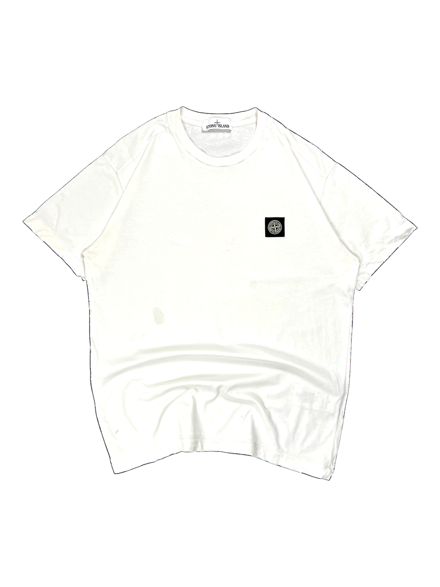 Stone Island T-shirt White Logo Patch Authentic