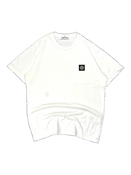 Stone Island logo patch t-shirt white