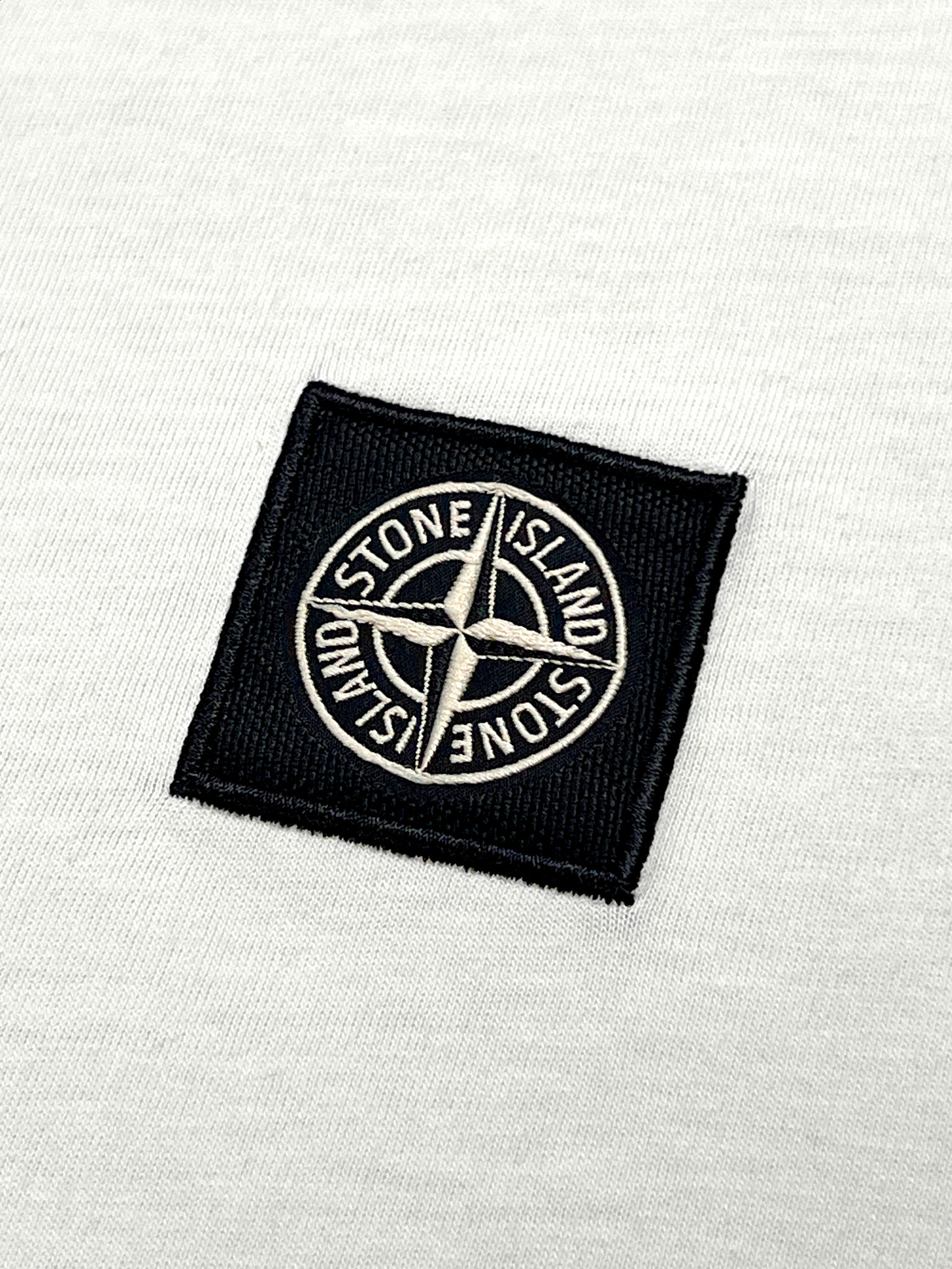 Stone Island T-shirt White Logo Patch Authentic
