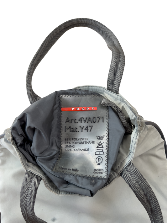 Prada Sports Tote Bag Nylon Gray - cloakerstore