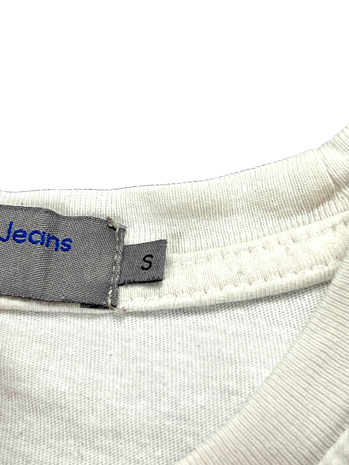 Calvin Klein Jeans T-shirt Slim Fit White Big Logo Patch