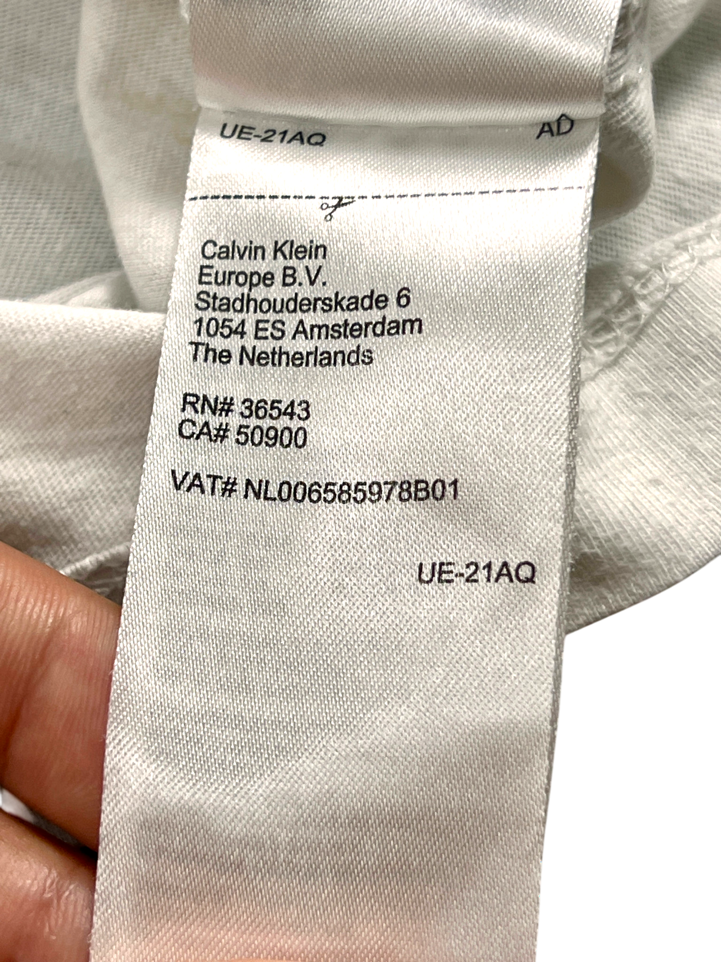 Calvin Klein Jeans T-shirt Slim Fit White Big Logo Patch