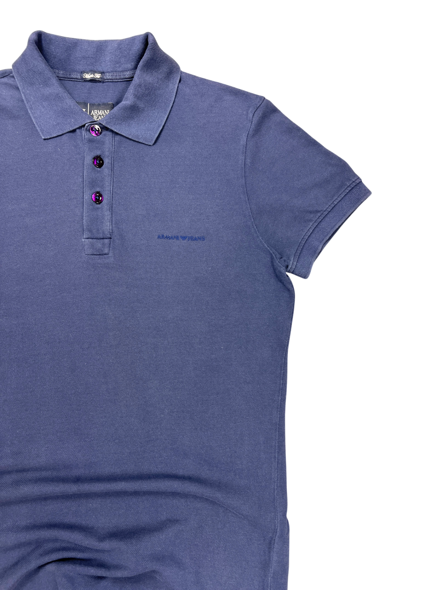 Armani Jeans Polo Dark Blue Muscle Fit 2000's